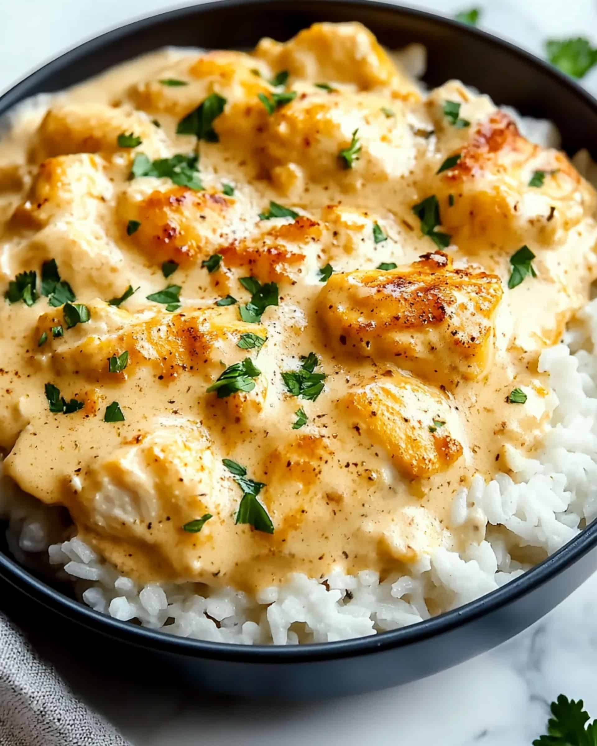 Creamy Smothered Chicken and Rice Recipe