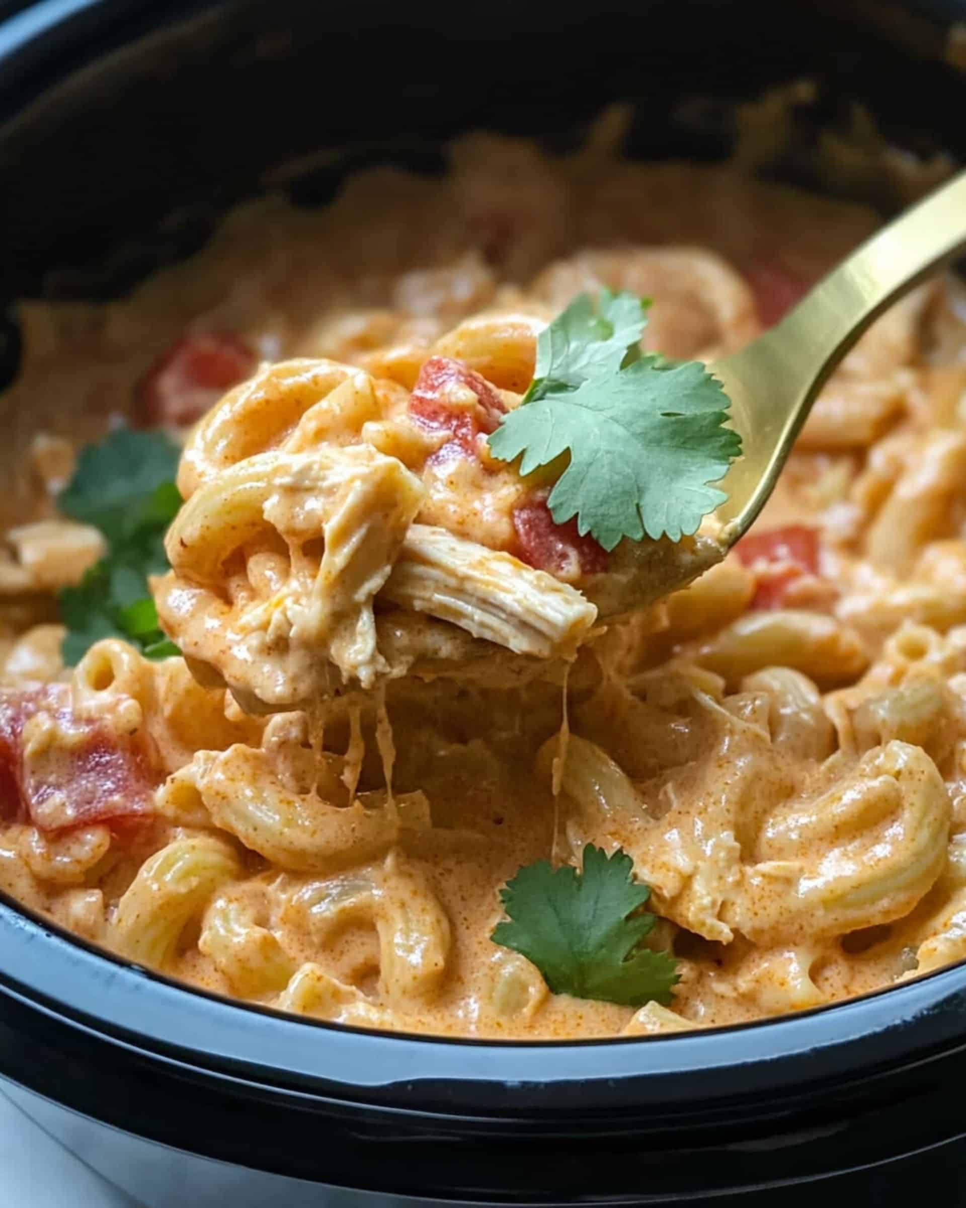 Crockpot Chicken Enchilada Pasta Recipe