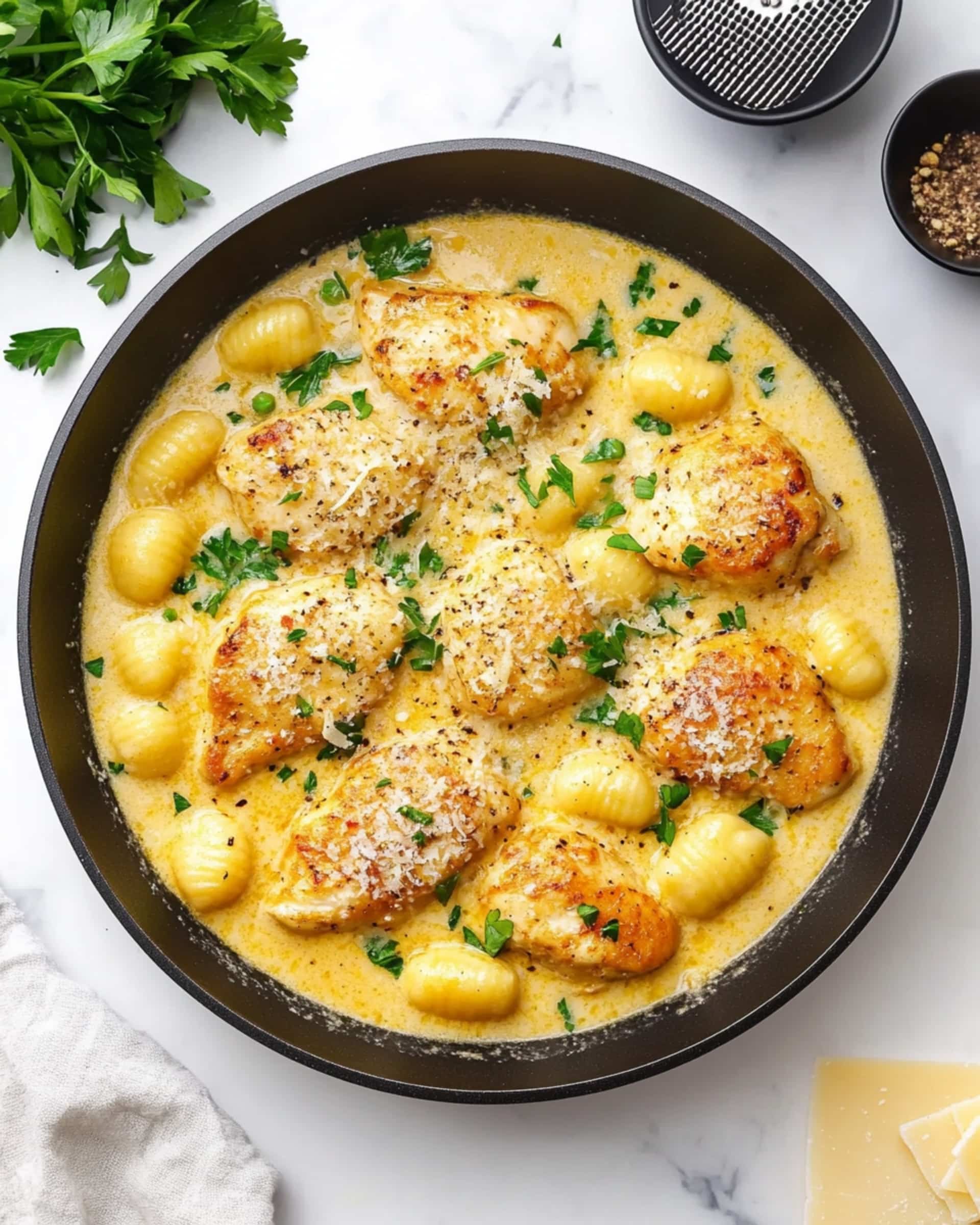 Garlic Chicken Gnocchi Skillet: 30 Minutes, GF Recipe