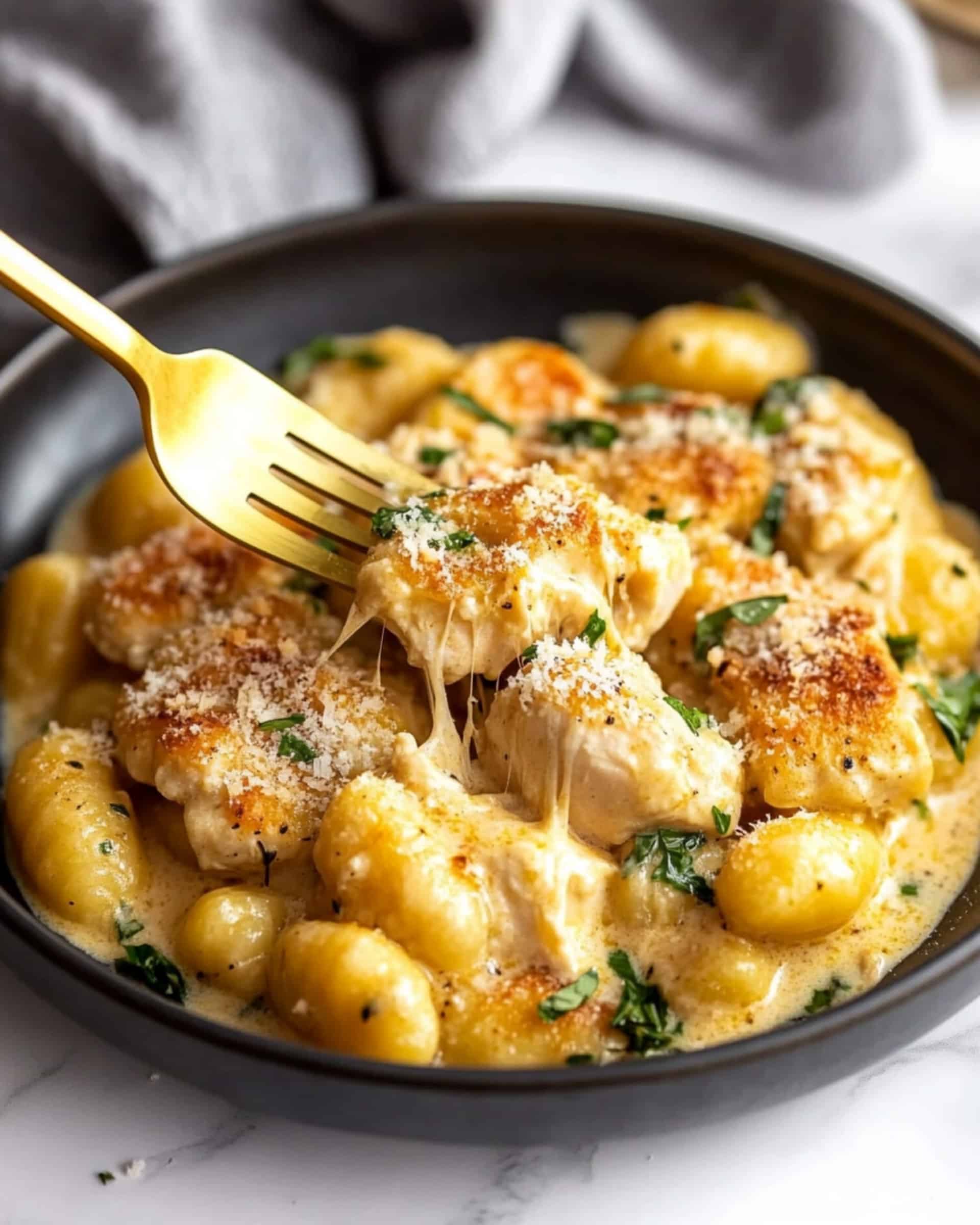 Garlic Chicken Gnocchi Skillet: 30 Minutes, GF Recipe