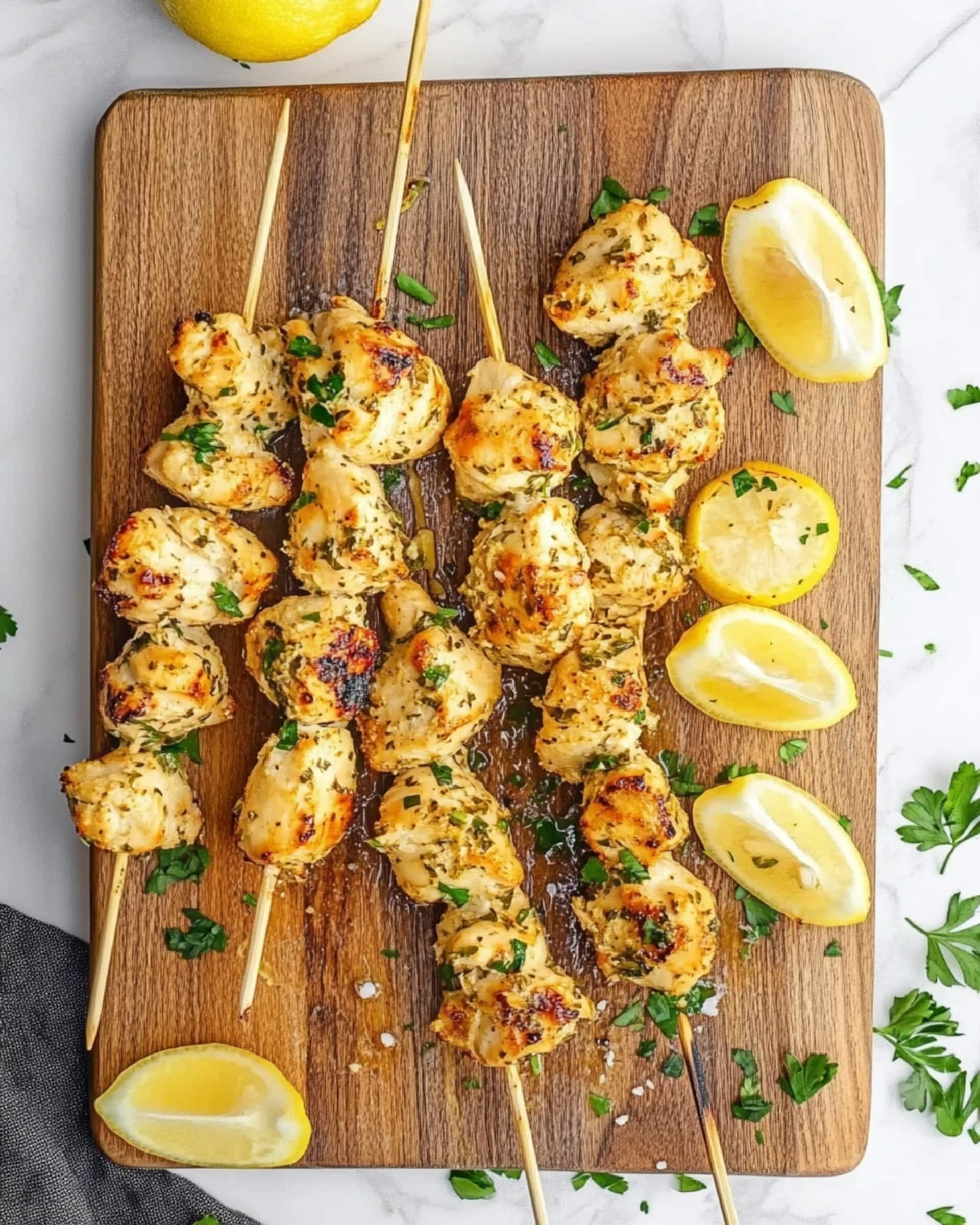 Garlic Parmesan Chicken Skewers Recipe