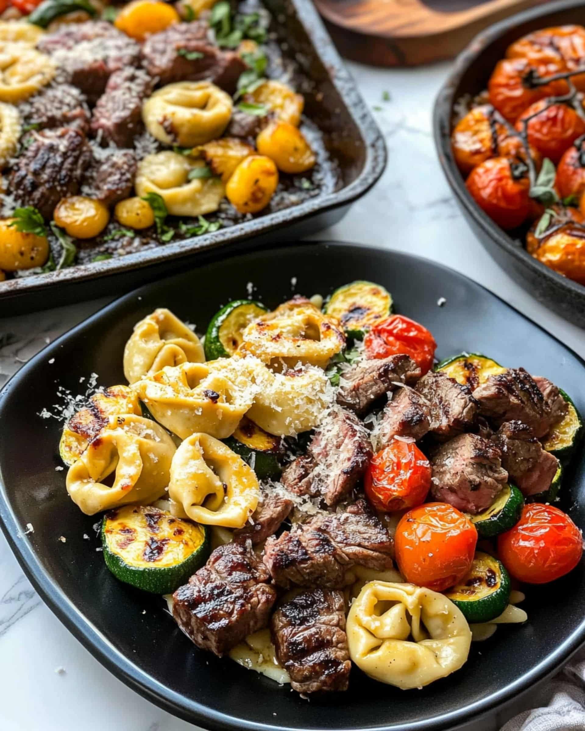 Garlic Parmesan Steak Tortellini Recipe