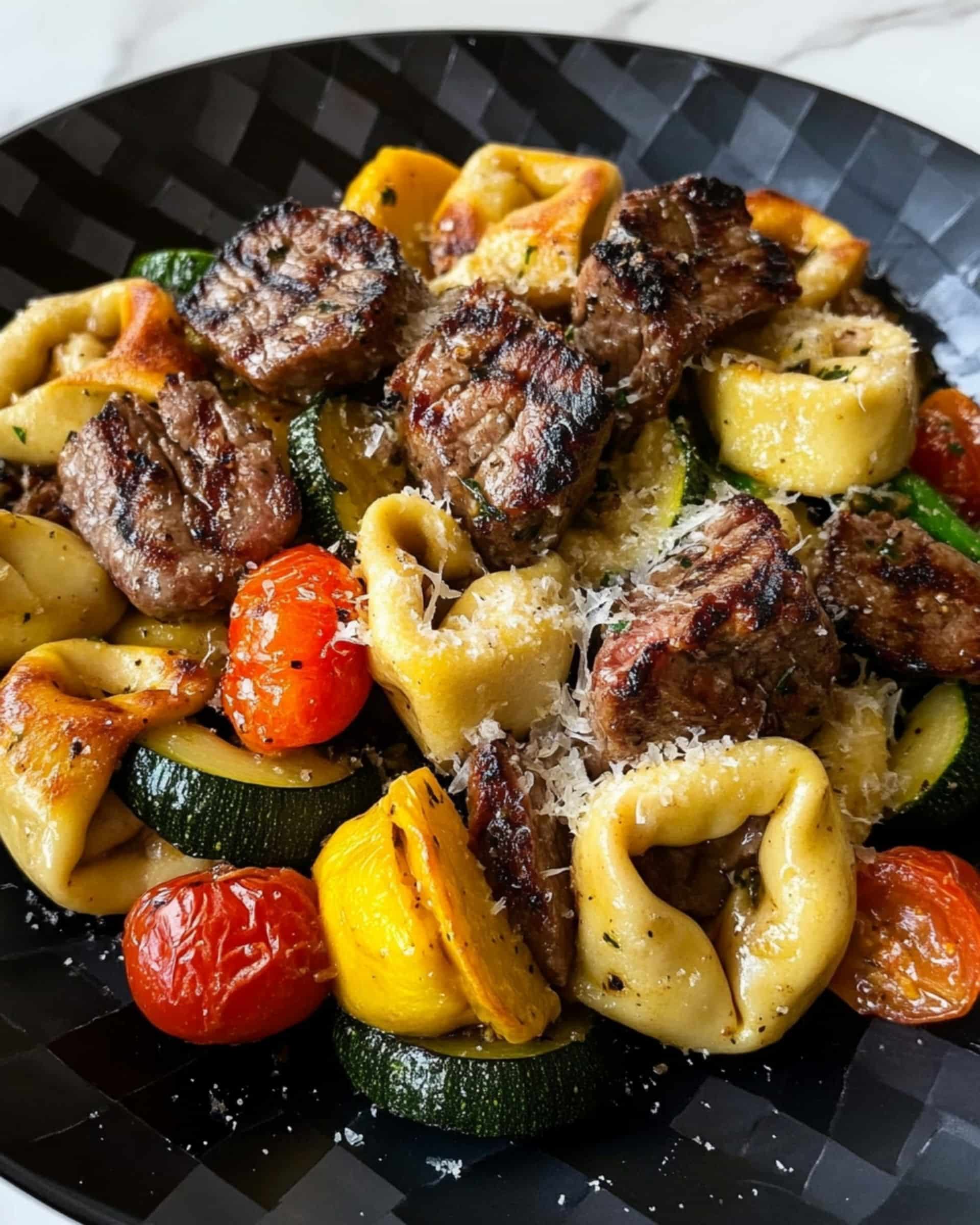 Garlic Parmesan Steak Tortellini Recipe