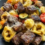 Garlic Parmesan Steak Tortellini Recipe