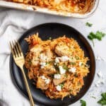 Greek Chicken Orzo Bake Recipe