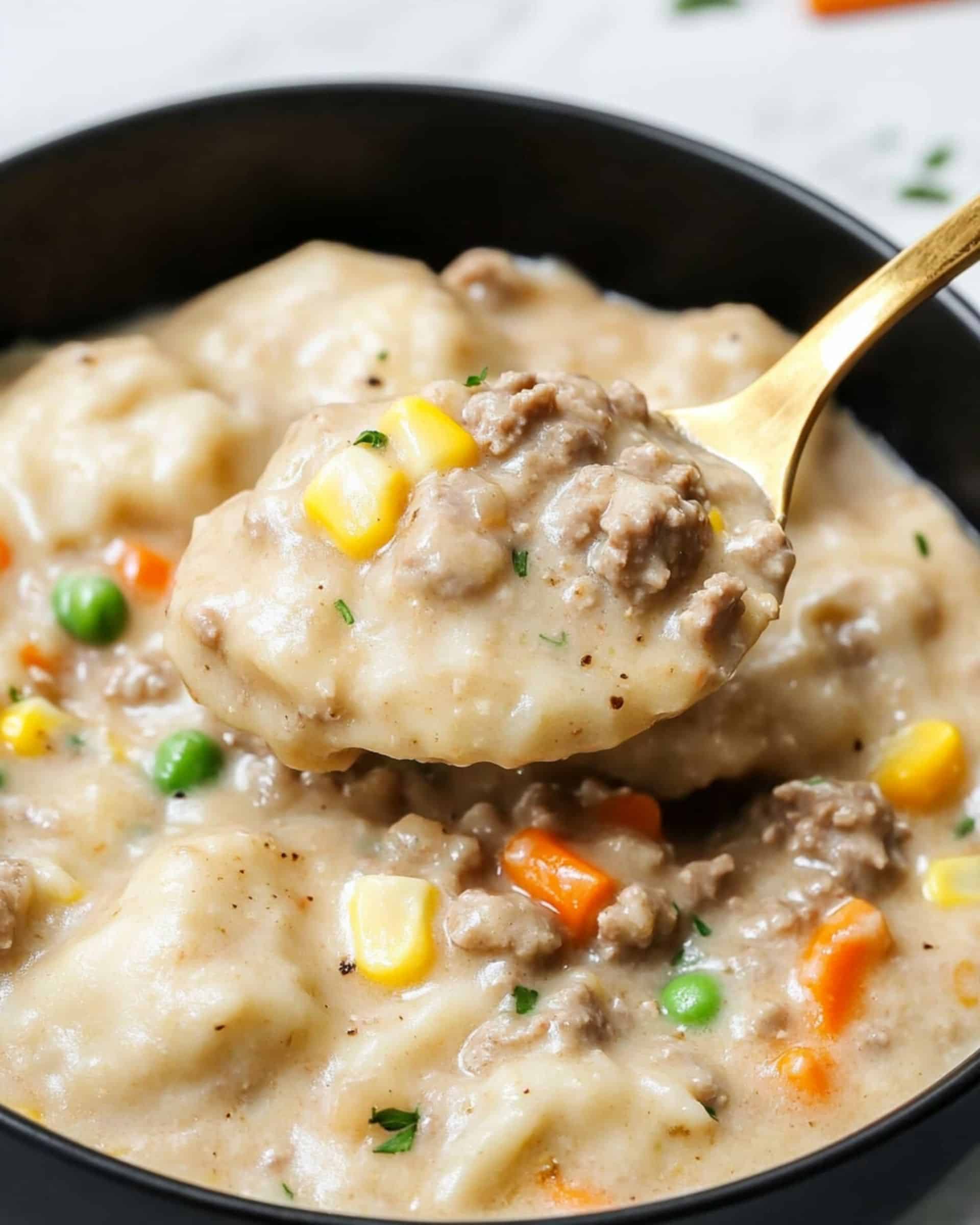 Ground Beef and Dumplings Recipe