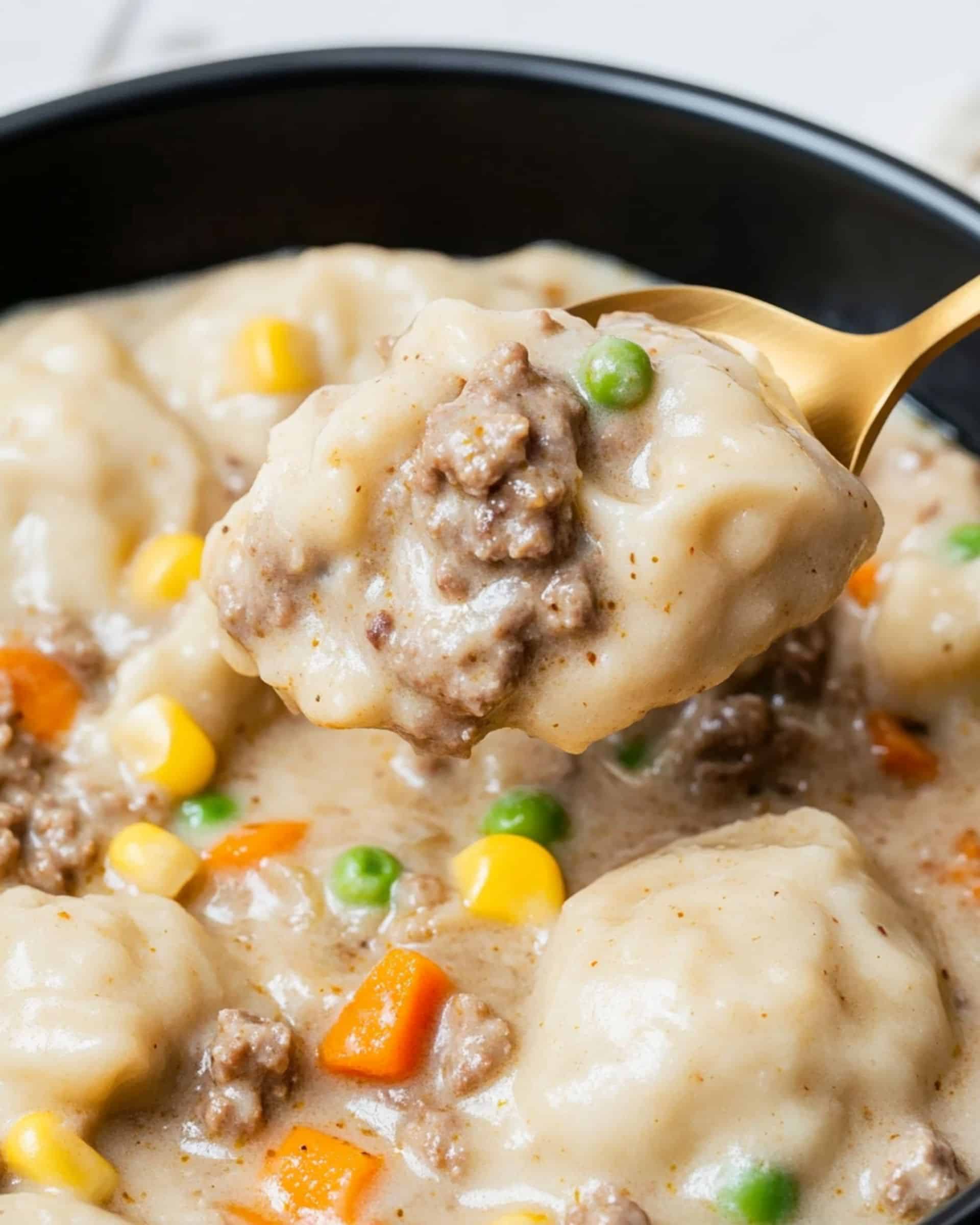 Ground Beef and Dumplings Recipe
