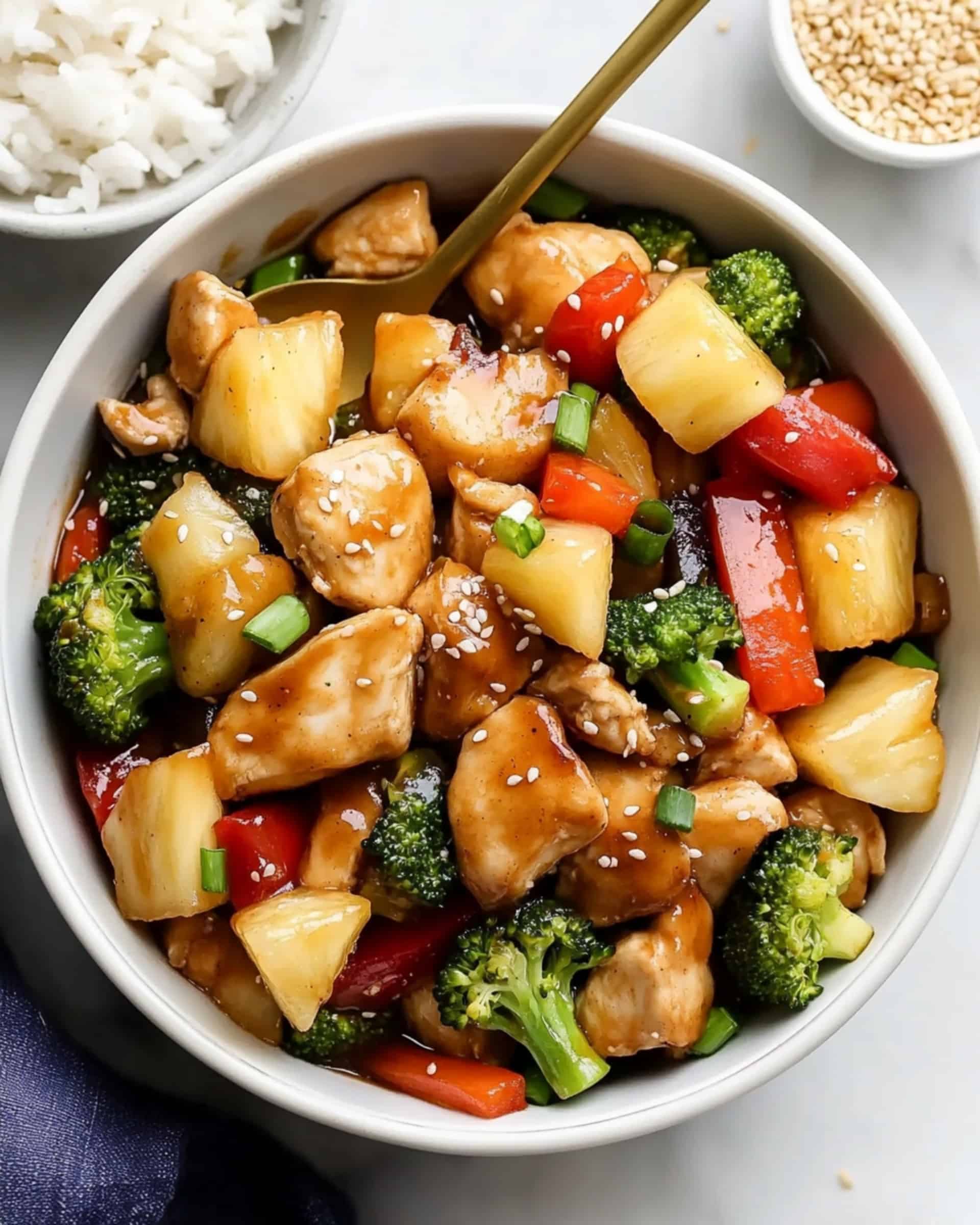 Healthy Pineapple Chicken Stir Fry Recipe