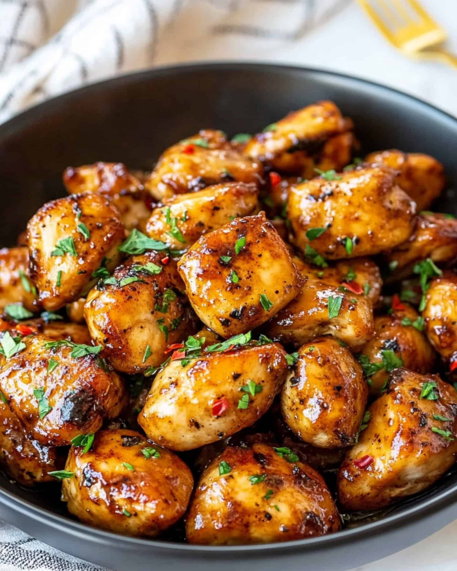 Honey Garlic Chicken Bites Recipe