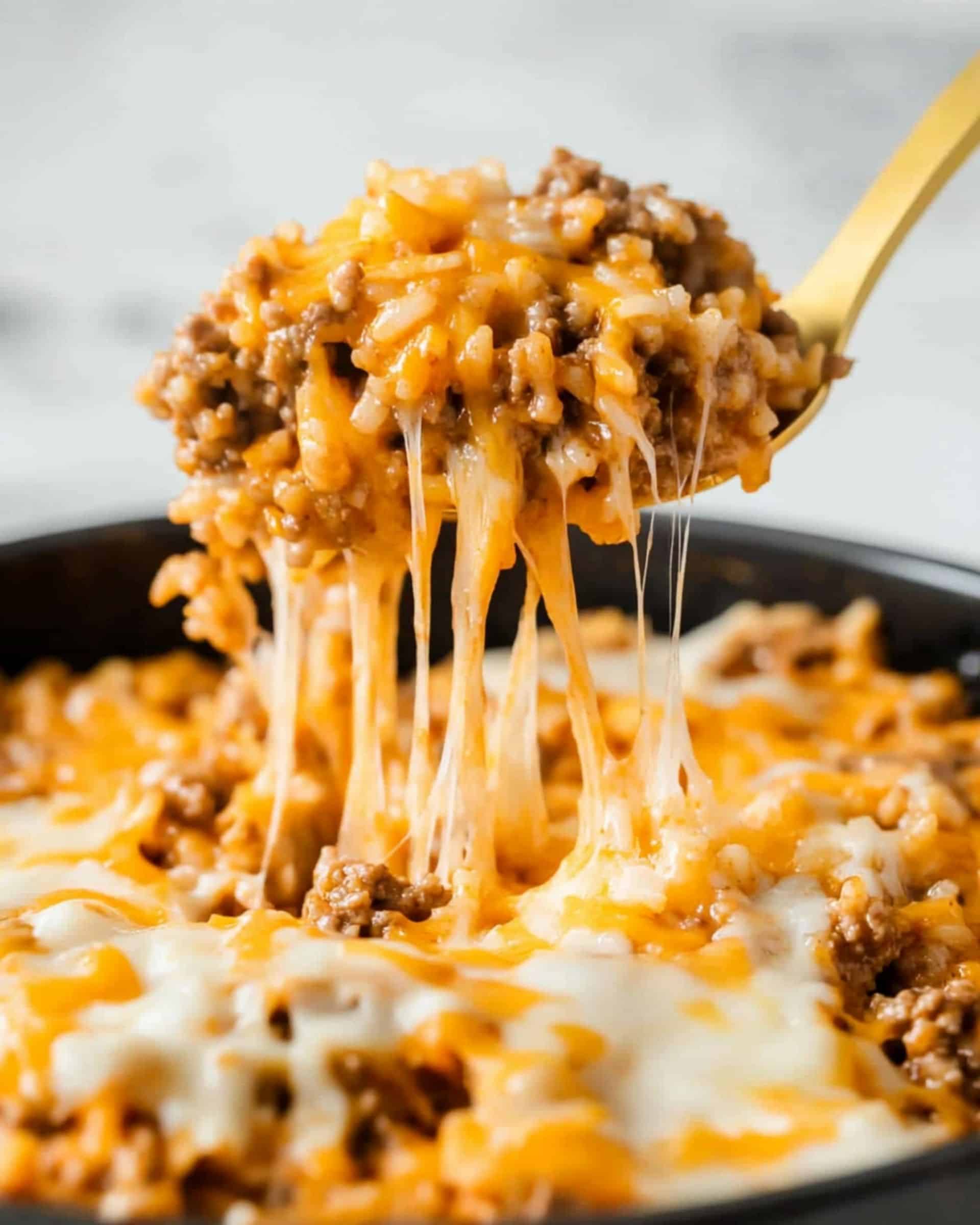 Instant Pot Cheesy Ground Beef and Rice Recipe