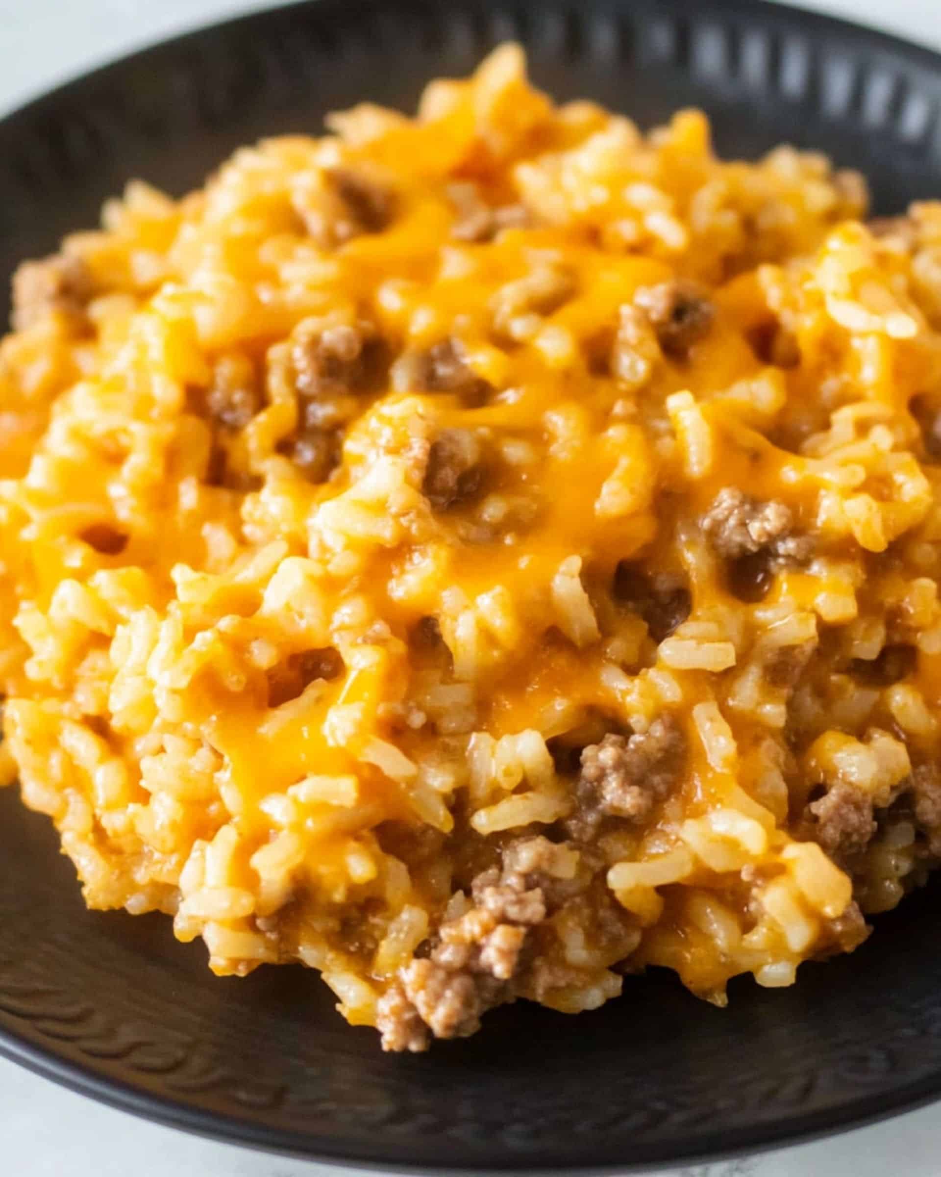 Instant Pot Cheesy Ground Beef and Rice Recipe