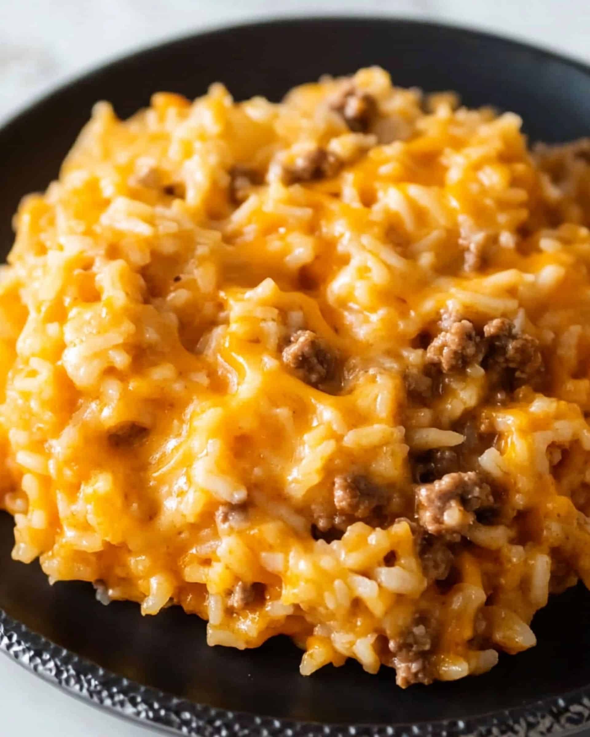 Instant Pot Cheesy Ground Beef and Rice Recipe