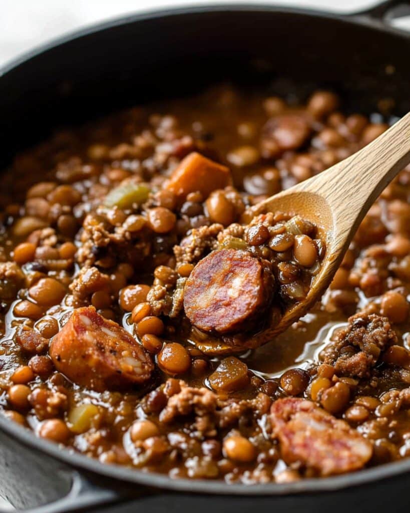 Kielbasa Cowboy Beans Recipe