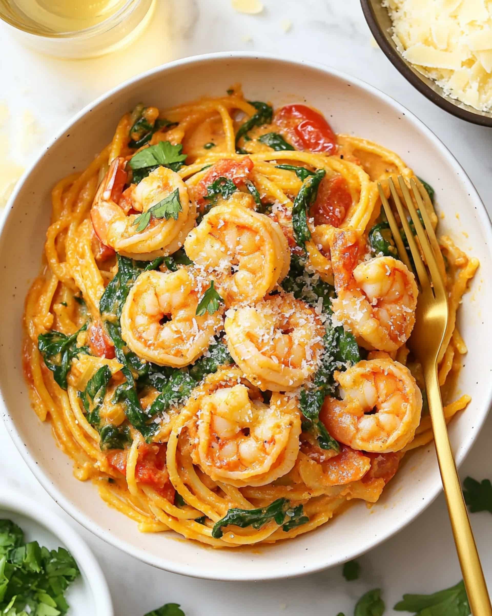 Lightened Creamy Cajun Shrimp Pasta Recipe