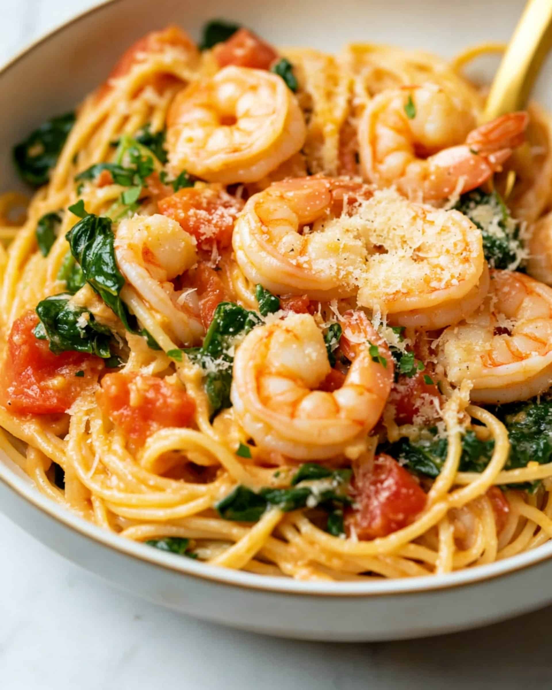 Lightened Creamy Cajun Shrimp Pasta Recipe