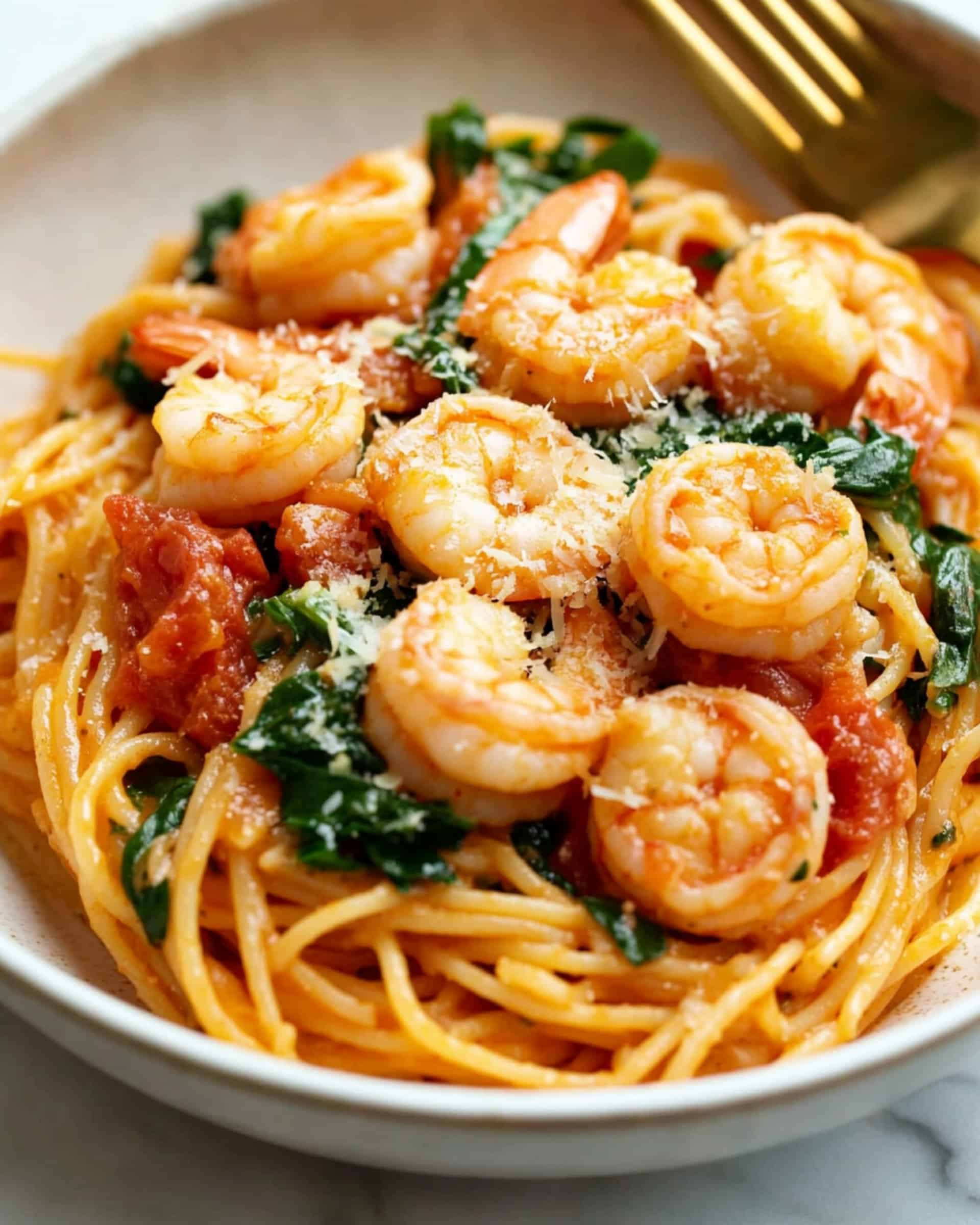 Lightened Creamy Cajun Shrimp Pasta Recipe