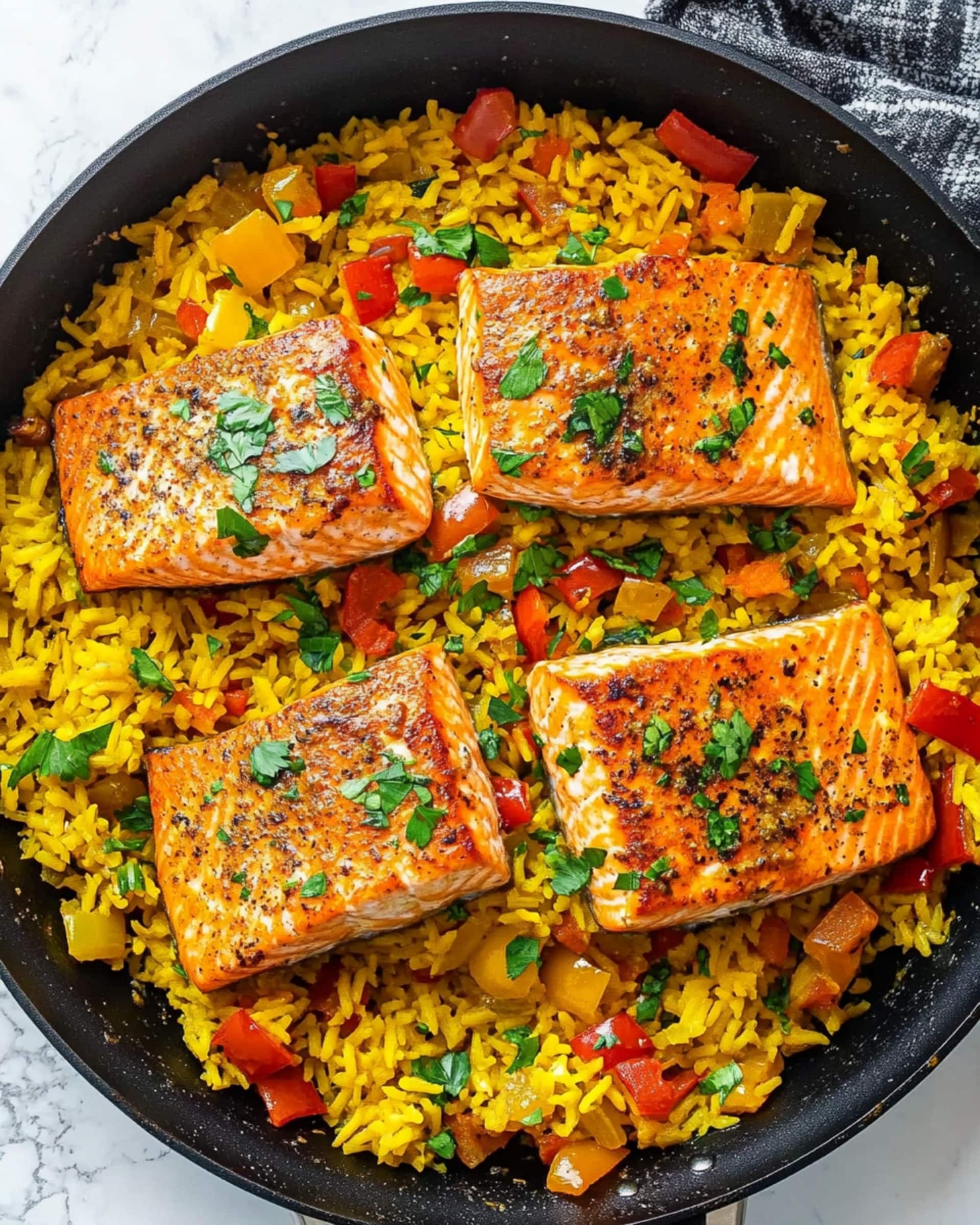 One-Pan Salmon and Rice Recipe