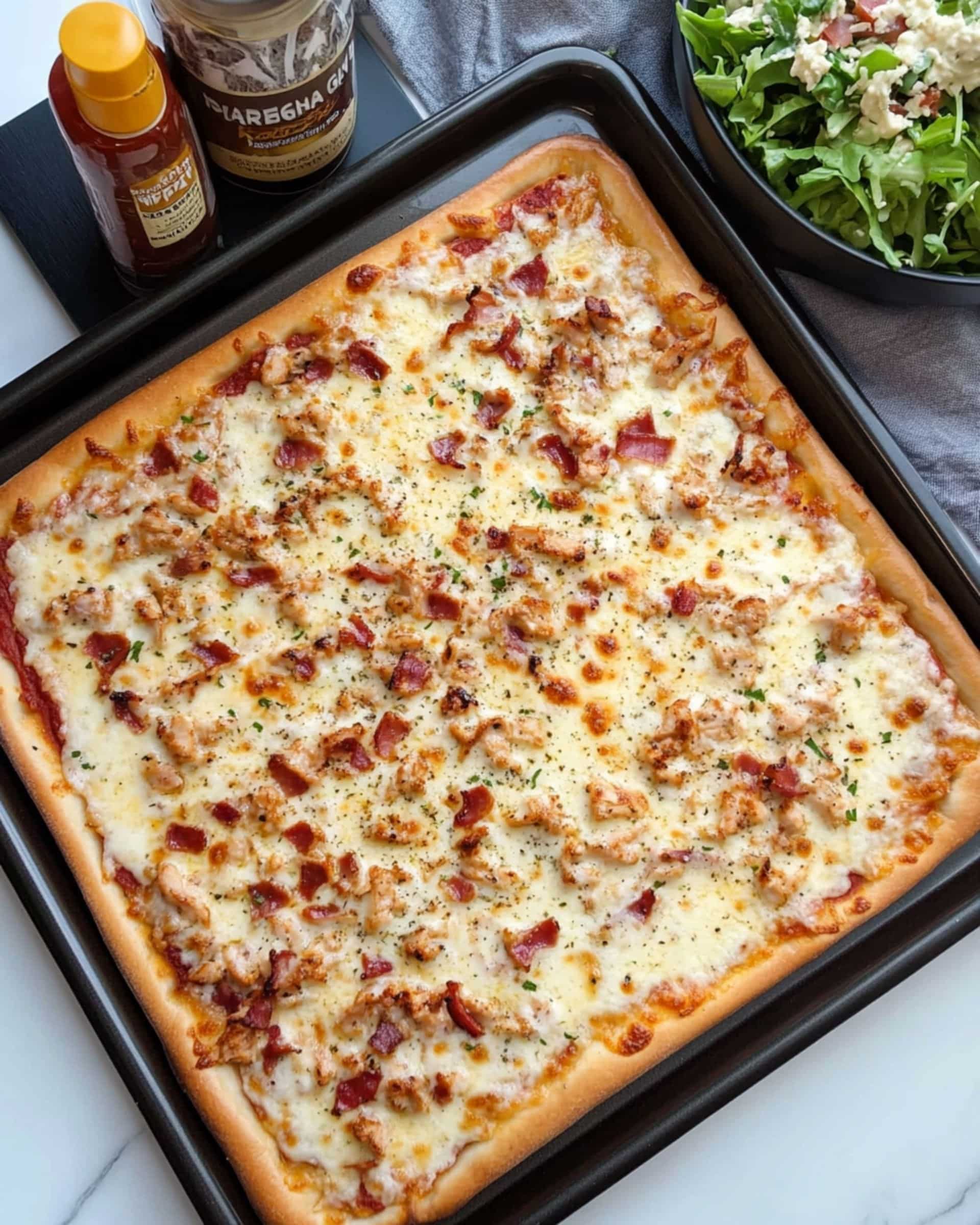 Parmesan Garlic Chicken Pizza Recipe