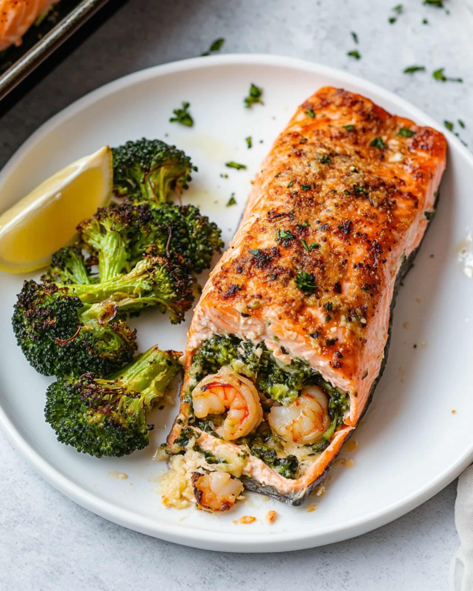 Shrimp Stuffed Salmon Recipe