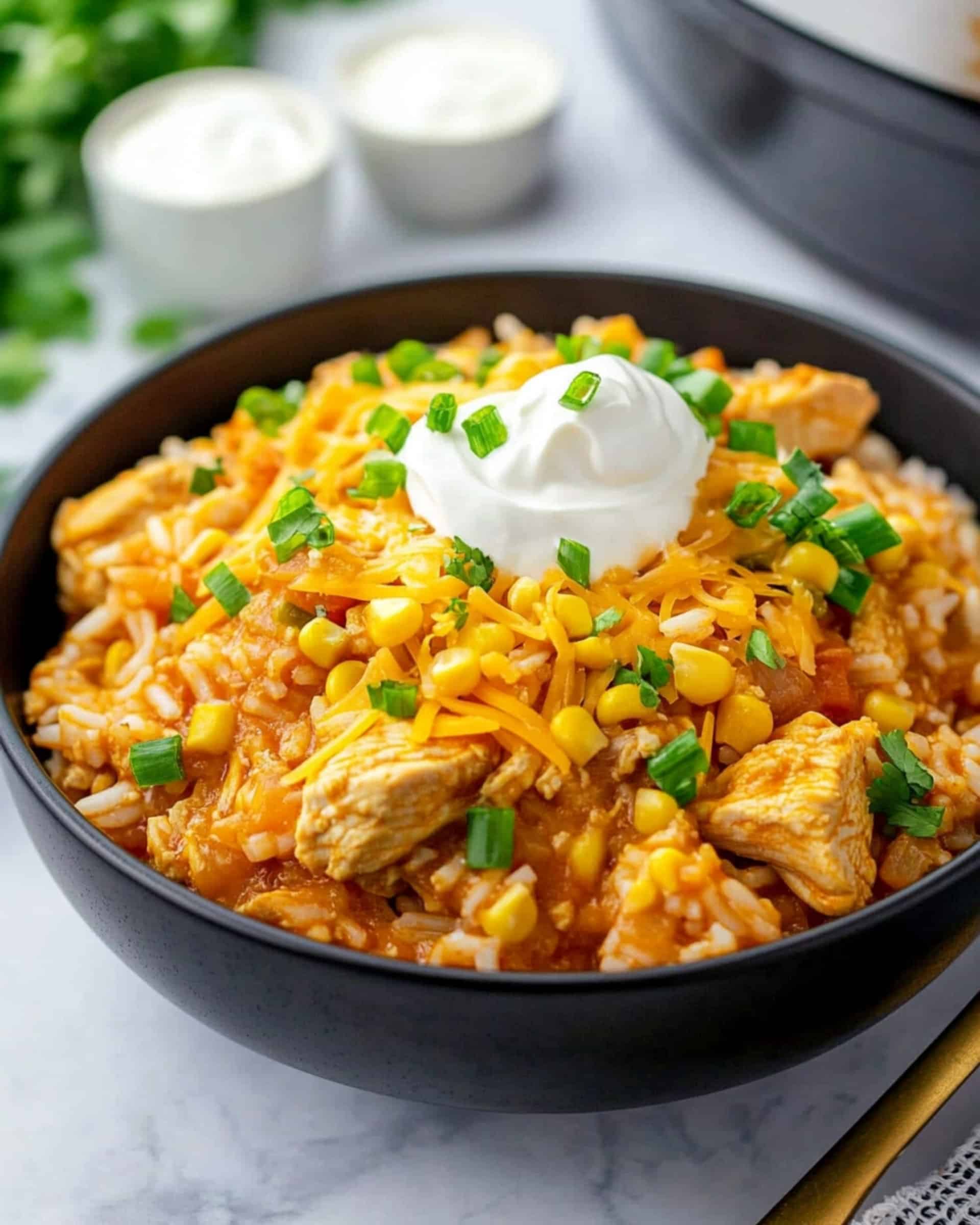 Slow Cooker Fiesta Chicken and Rice Recipe