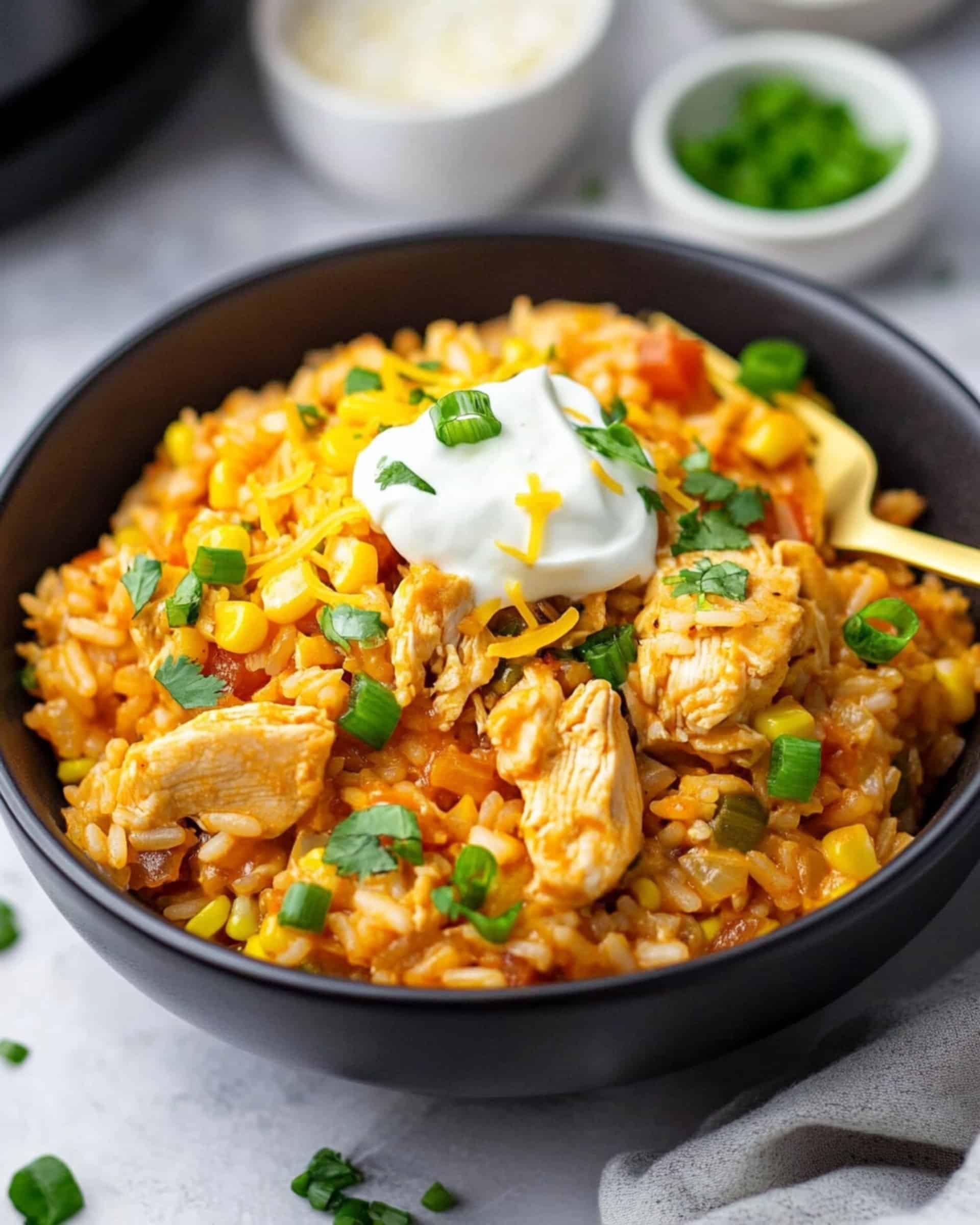 Slow Cooker Fiesta Chicken and Rice Recipe