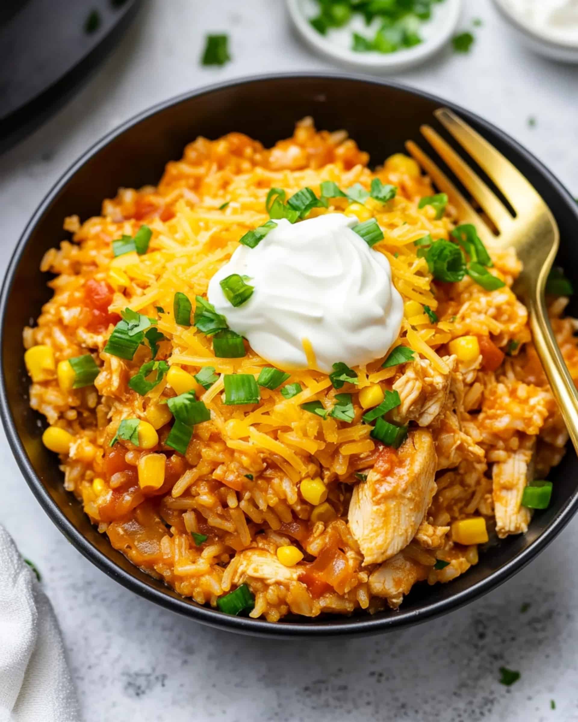 Slow Cooker Fiesta Chicken and Rice Recipe