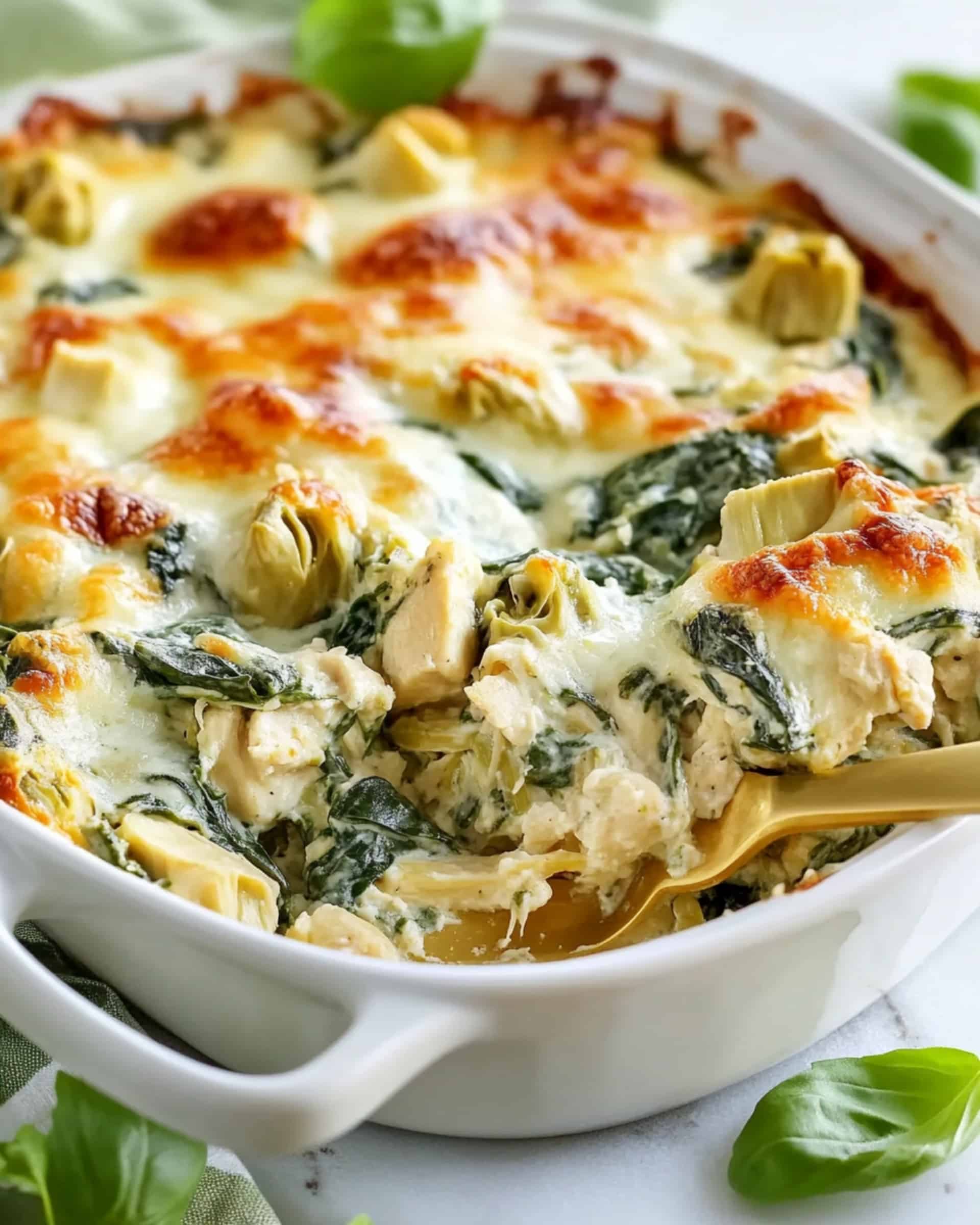 Spinach Artichoke Chicken with Cottage Cheese Recipe