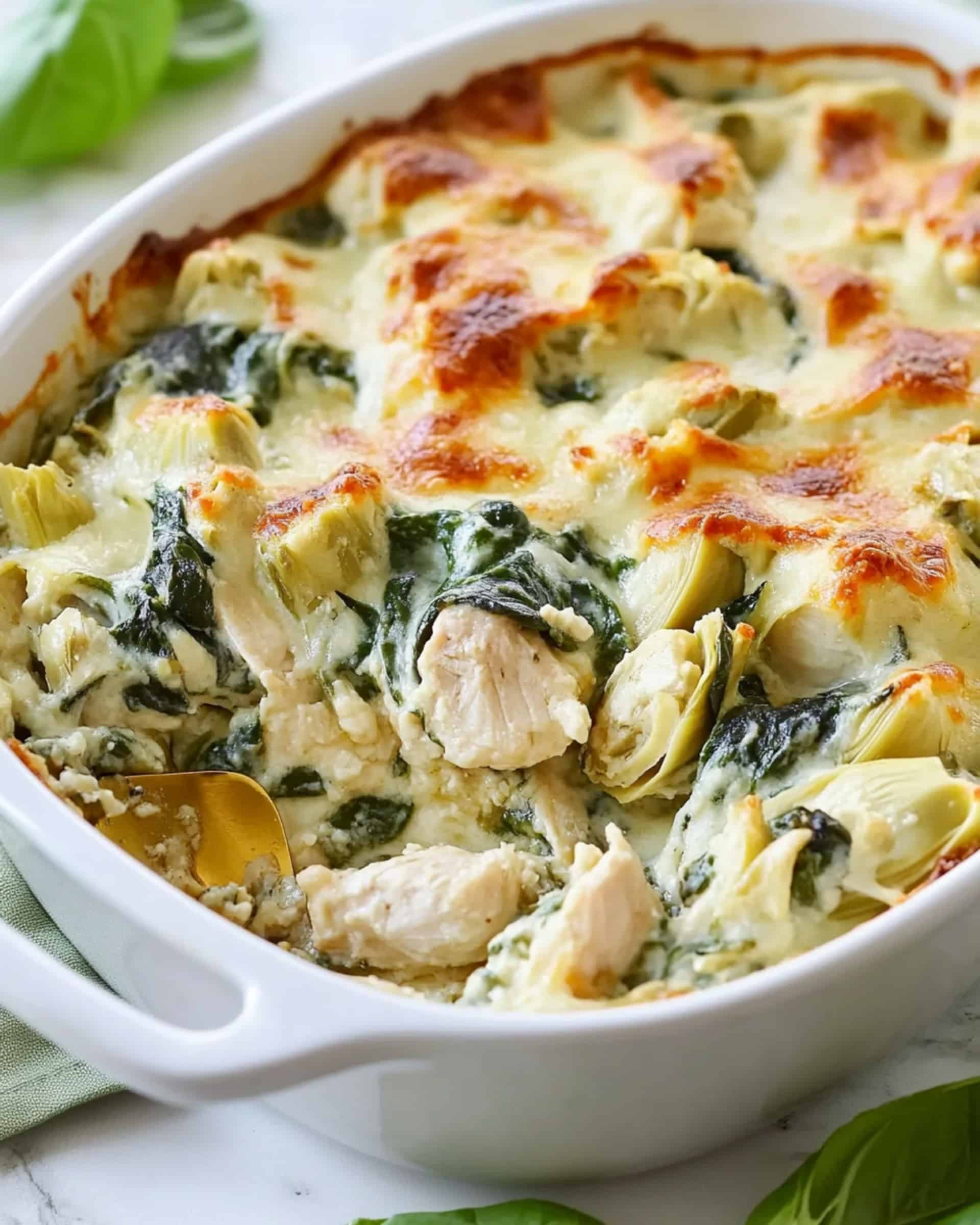 Spinach Artichoke Chicken with Cottage Cheese Recipe