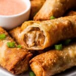 Air Fryer Crab Cake Egg Rolls with Fire Sauce Recipe