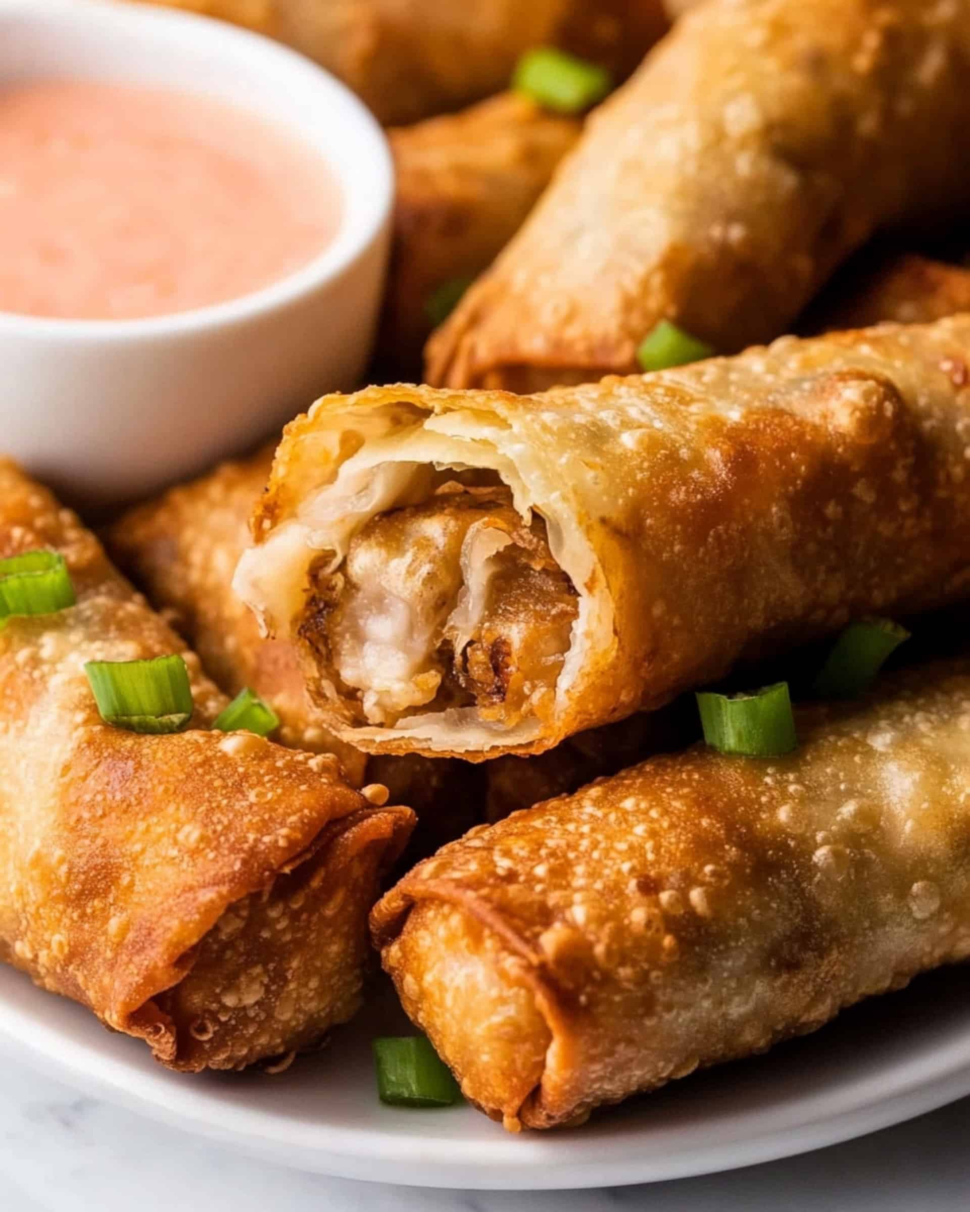 Air Fryer Crab Cake Egg Rolls with Fire Sauce Recipe