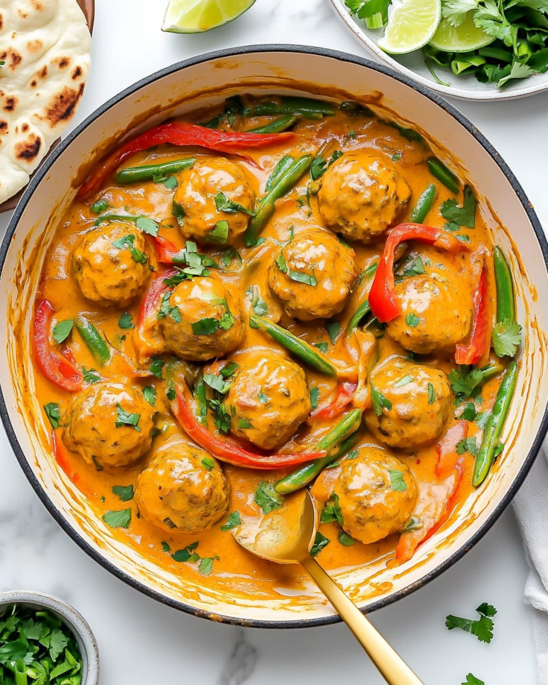 Basil Ginger Meatballs In Coconut Red Curry Sauce Recipe