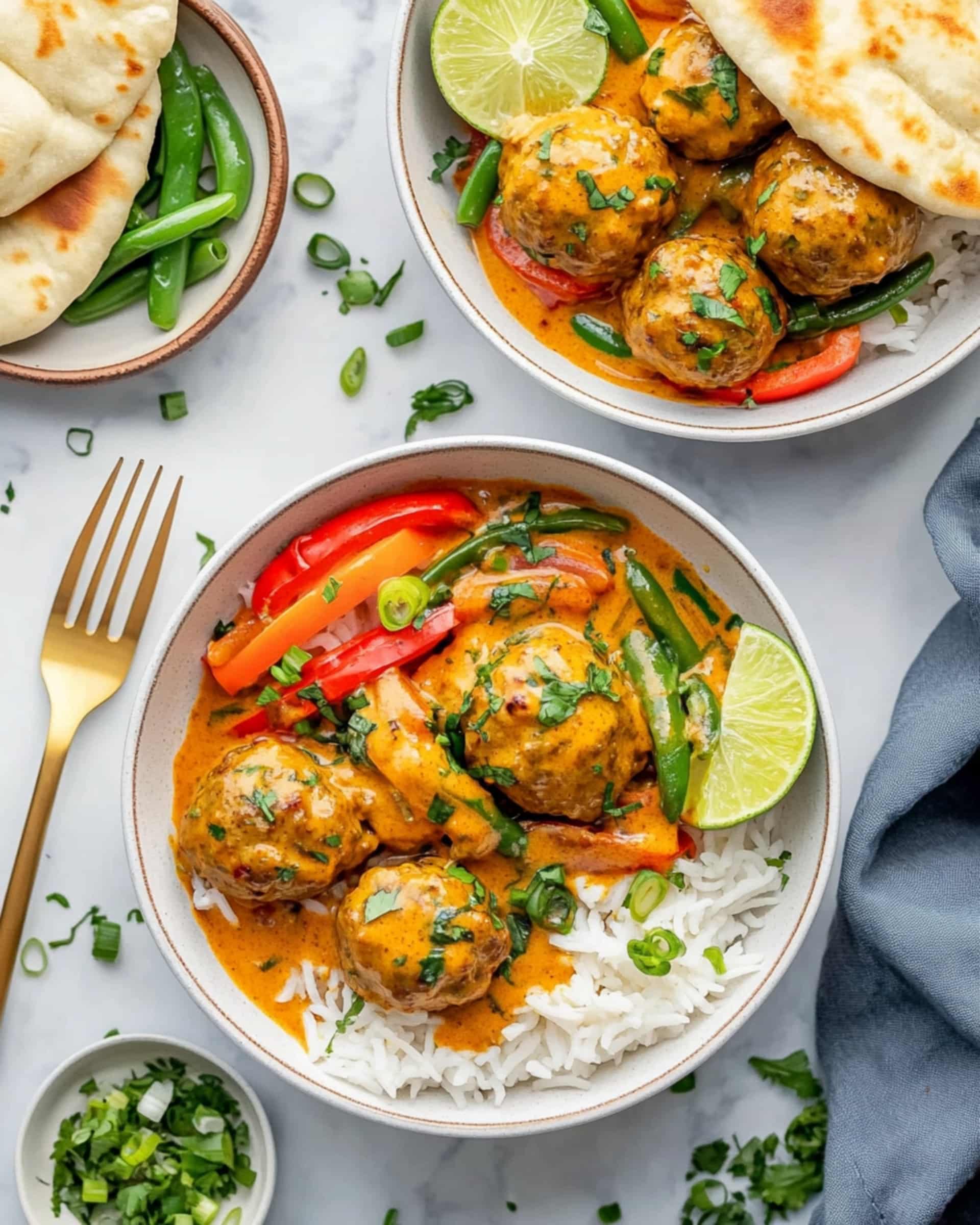 Basil Ginger Meatballs In Coconut Red Curry Sauce Recipe