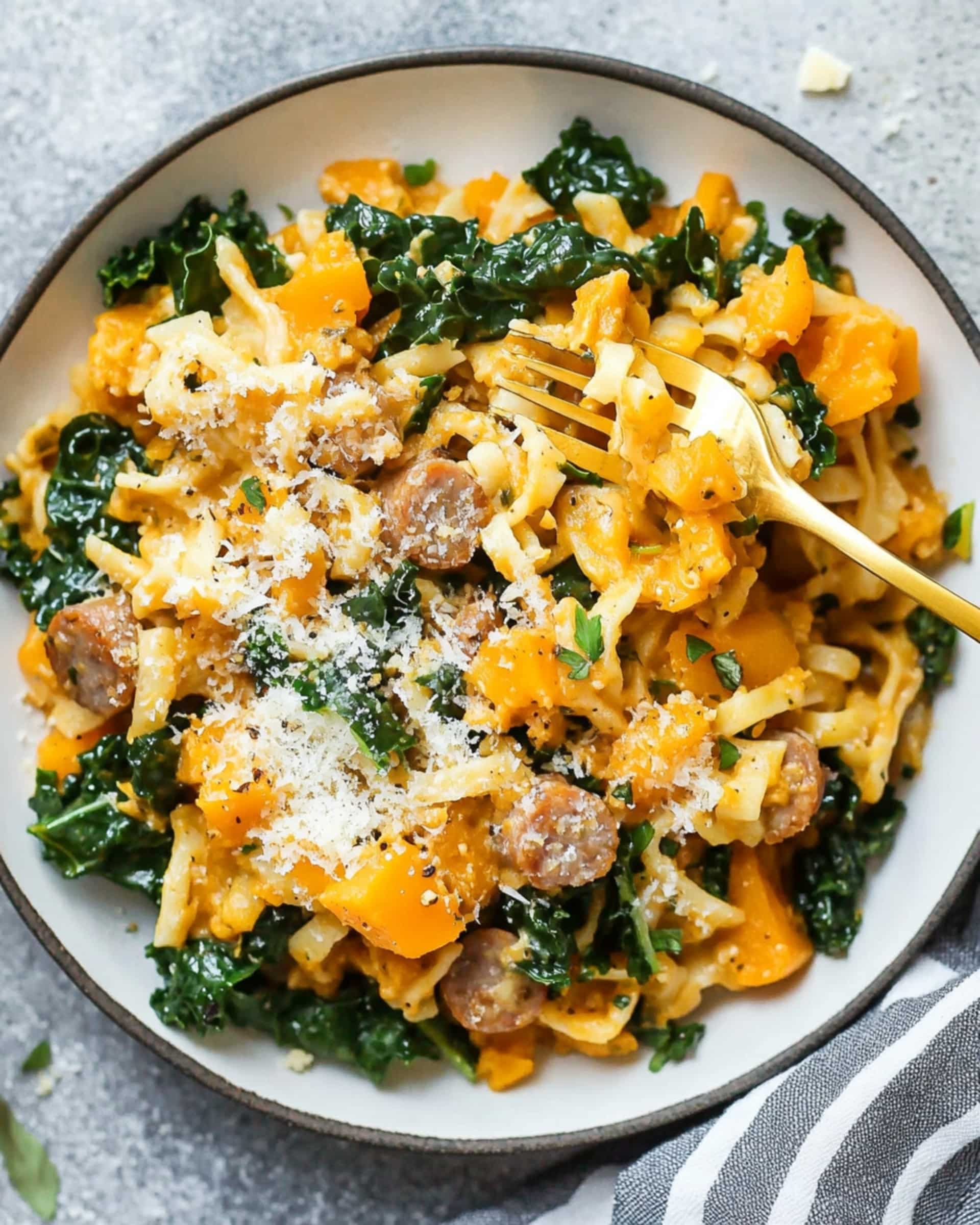 Butternut Squash Sausage Pasta Recipe