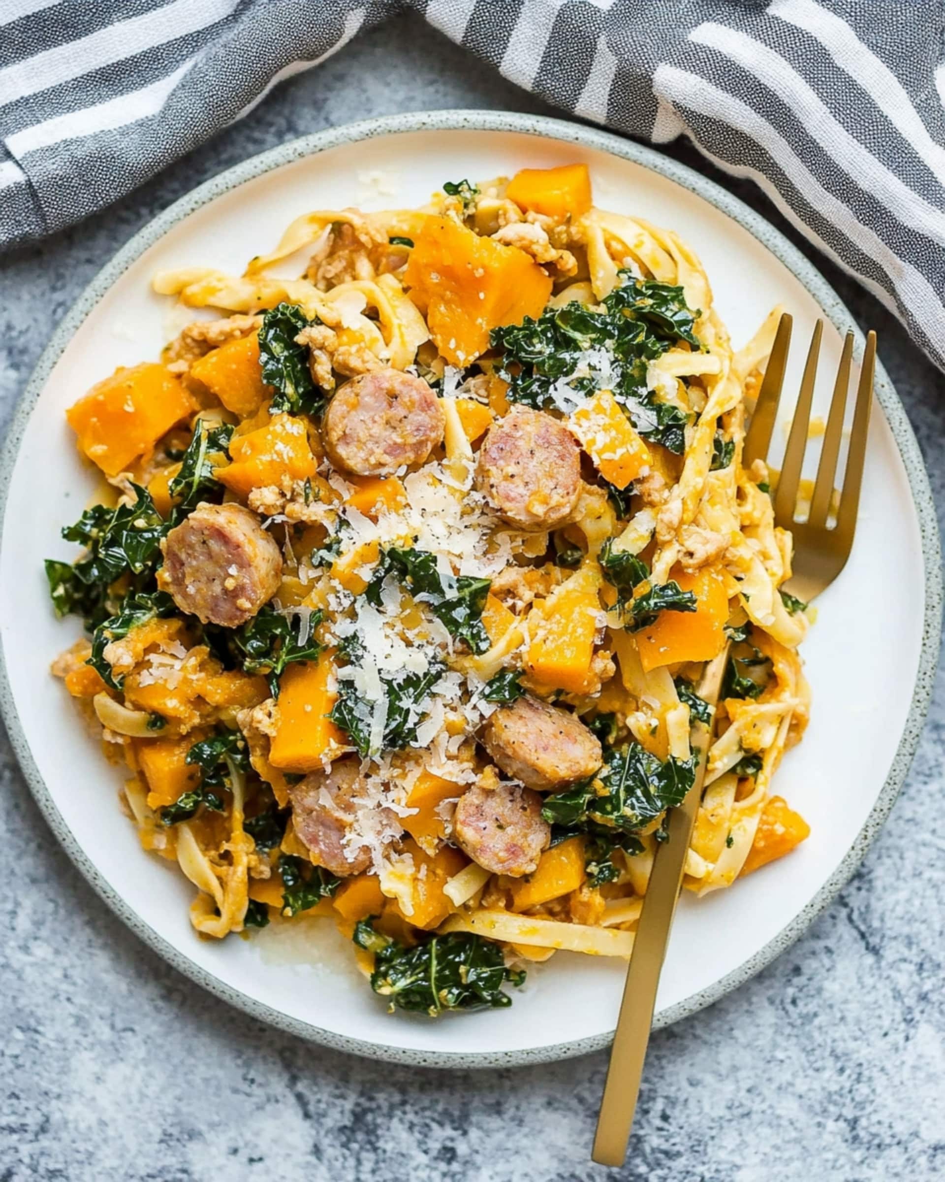 Butternut Squash Sausage Pasta Recipe