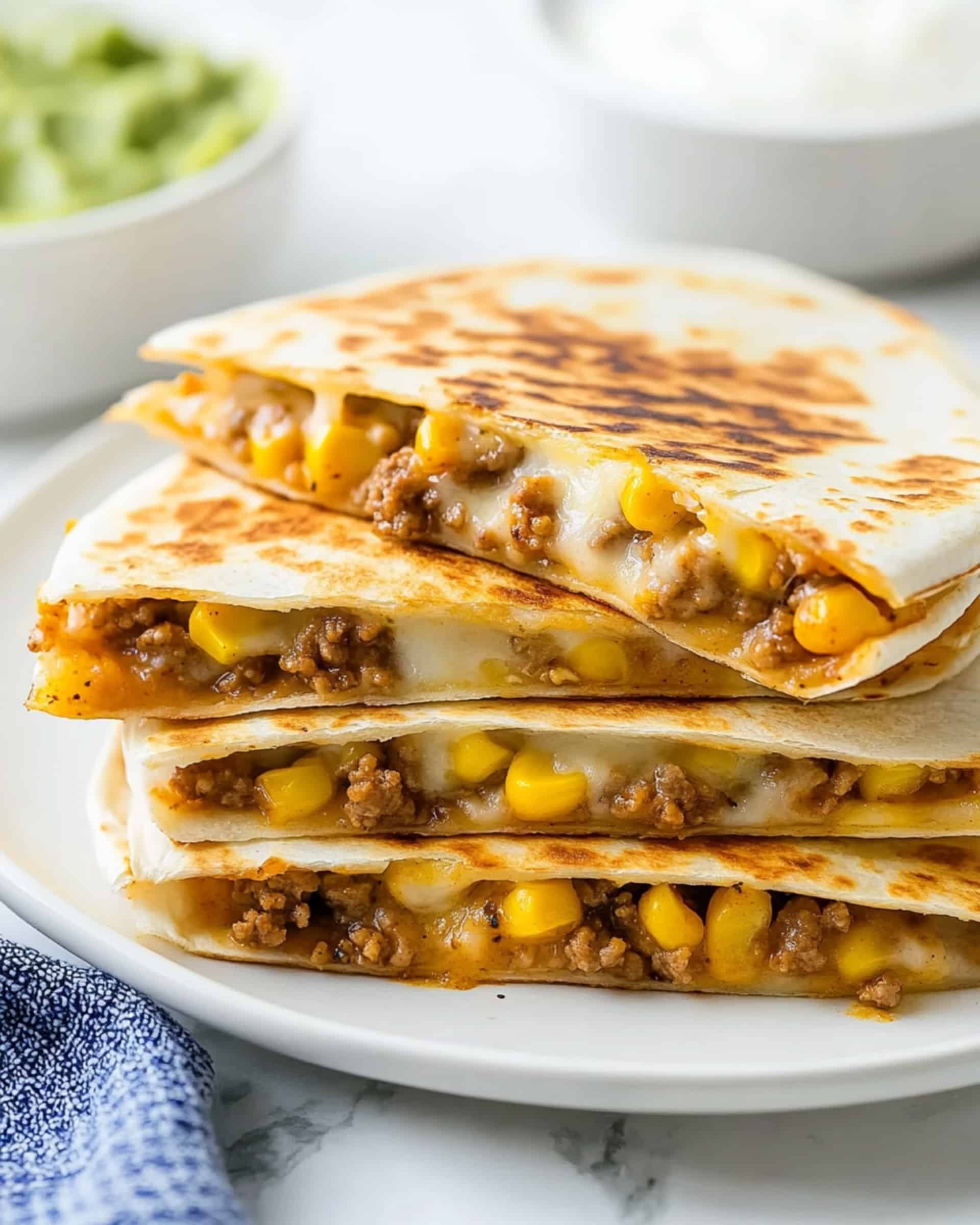 Cheesy Ground Beef Quesadillas Recipe