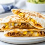 Cheesy Ground Beef Quesadillas Recipe