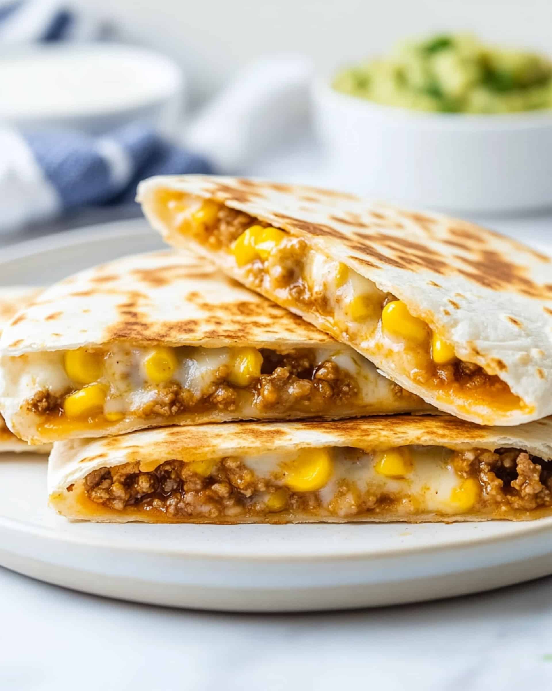 Cheesy Ground Beef Quesadillas Recipe