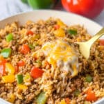 Cheesy Unstuffed Pepper Skillet (One Pan!) Recipe