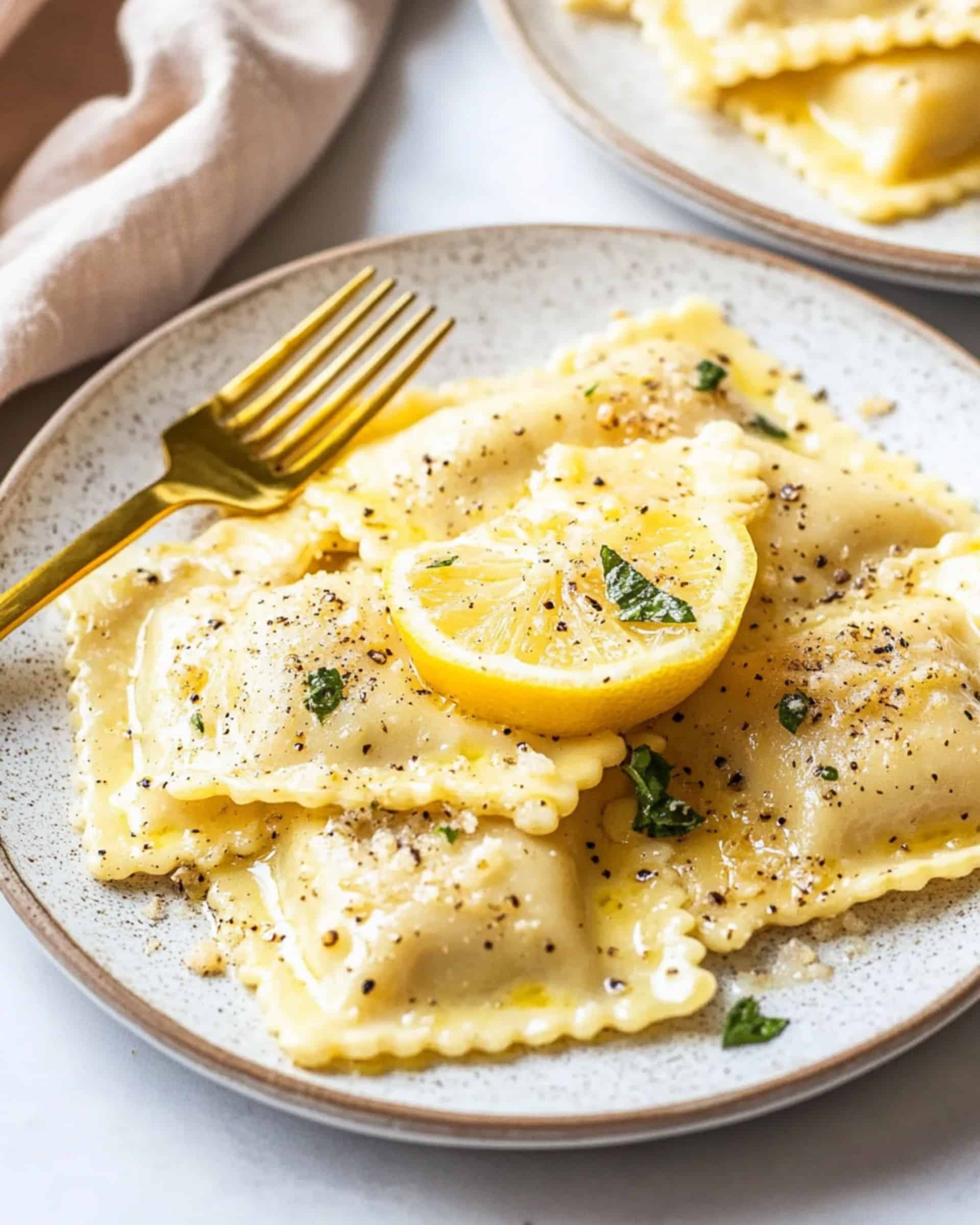 Creamy Lemon Herb Butter Ravioli Recipe