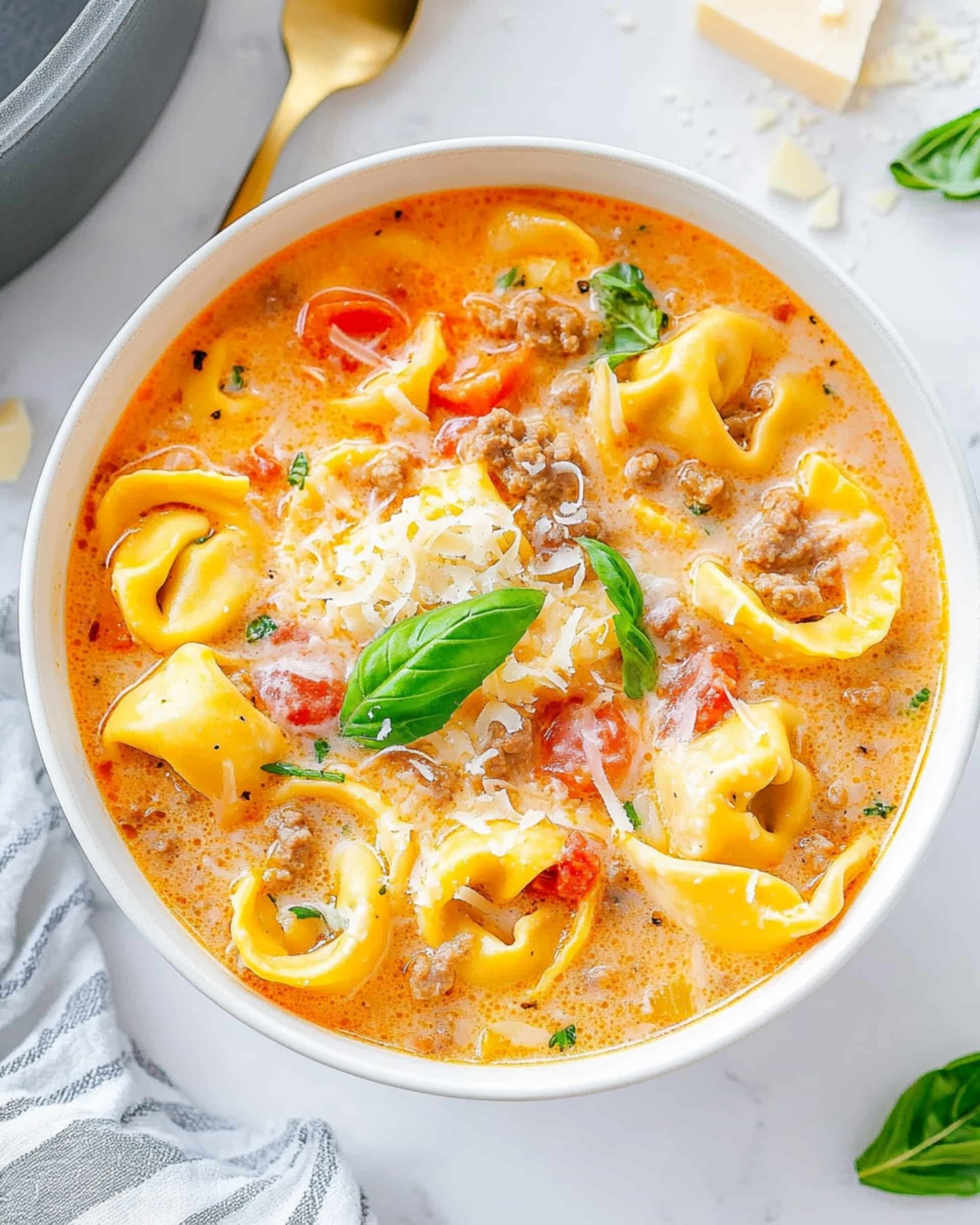 Creamy Sausage Tortellini Soup Recipe