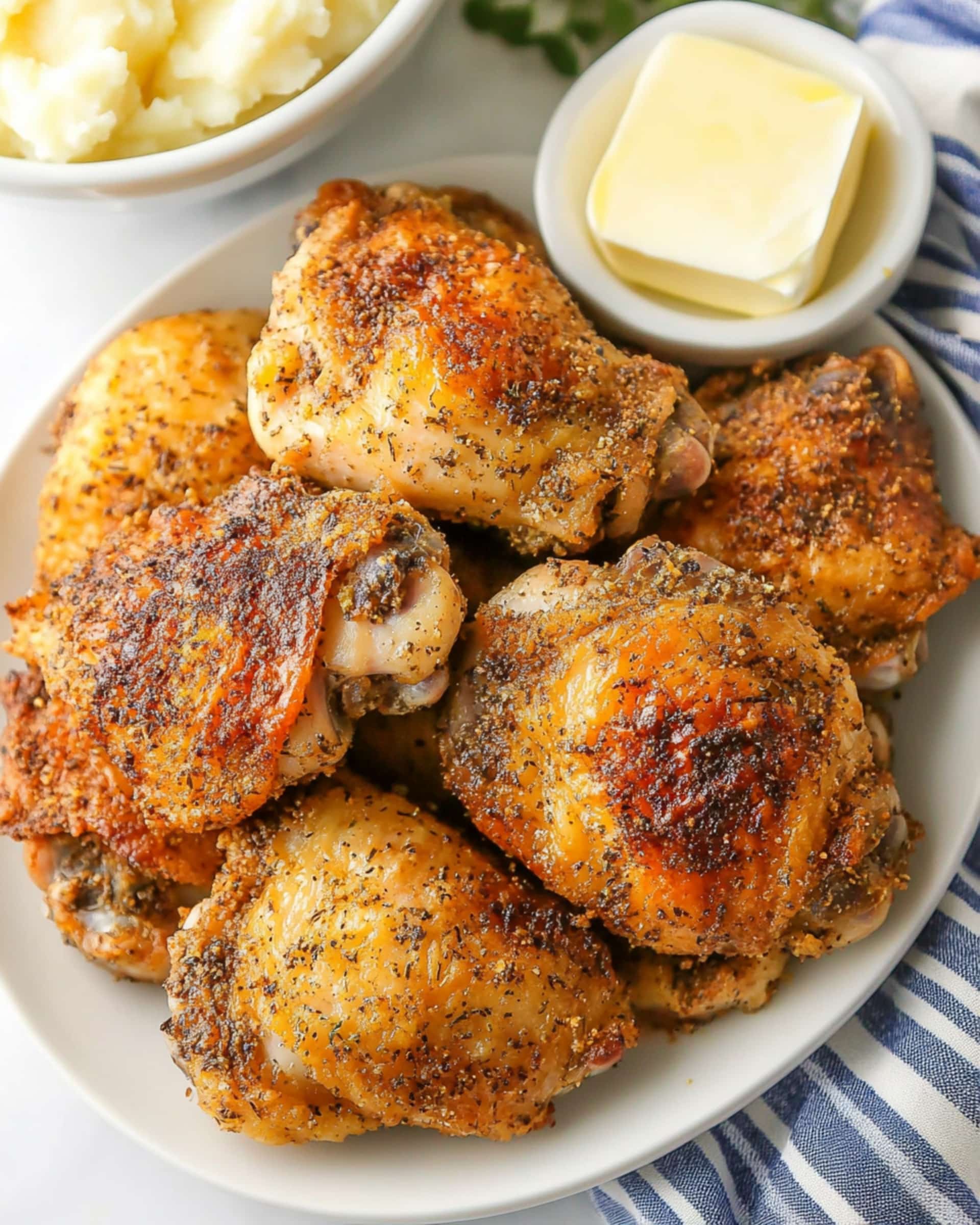 Garlic Parmesan Crispy Chicken Thighs Recipe