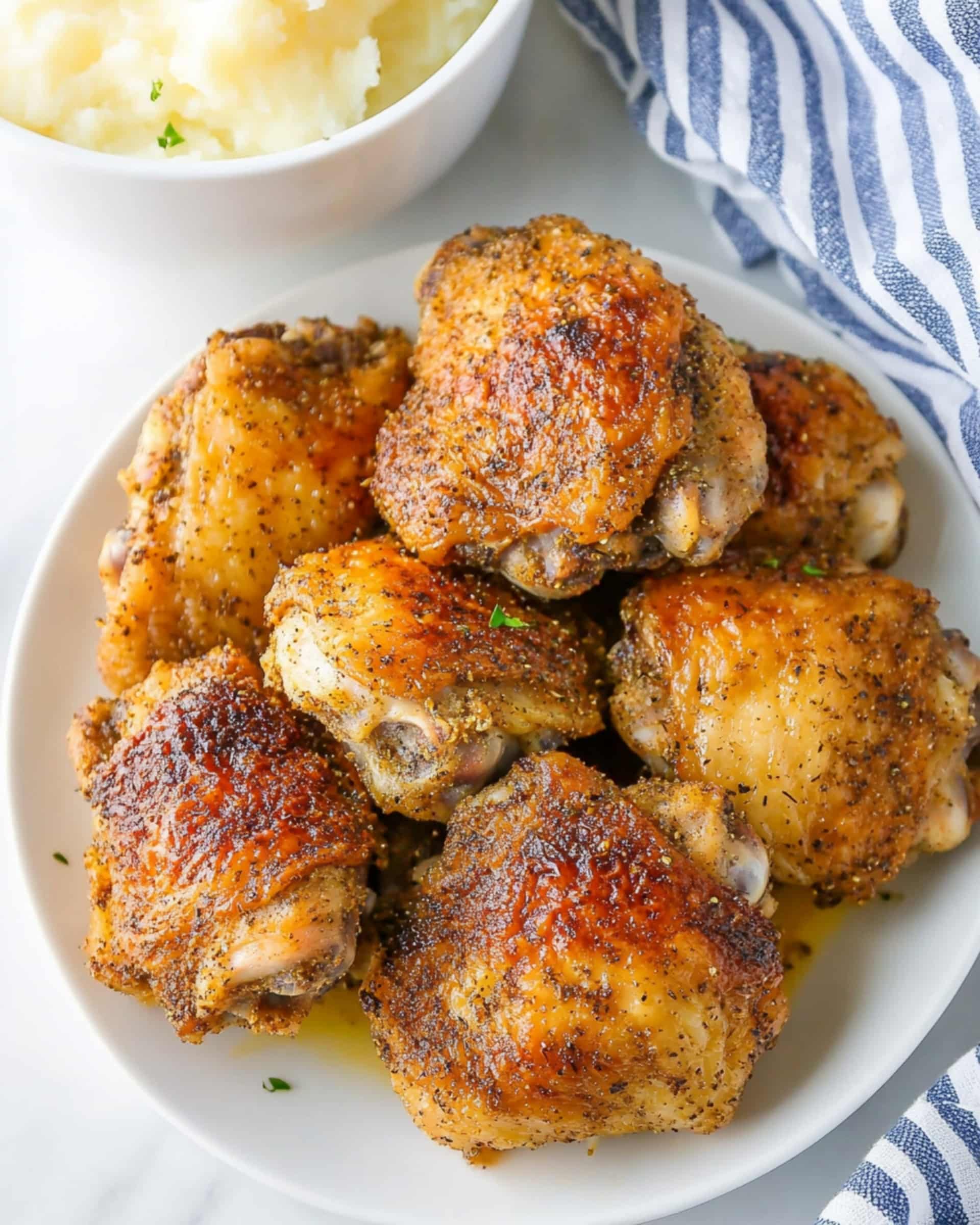 Garlic Parmesan Crispy Chicken Thighs Recipe