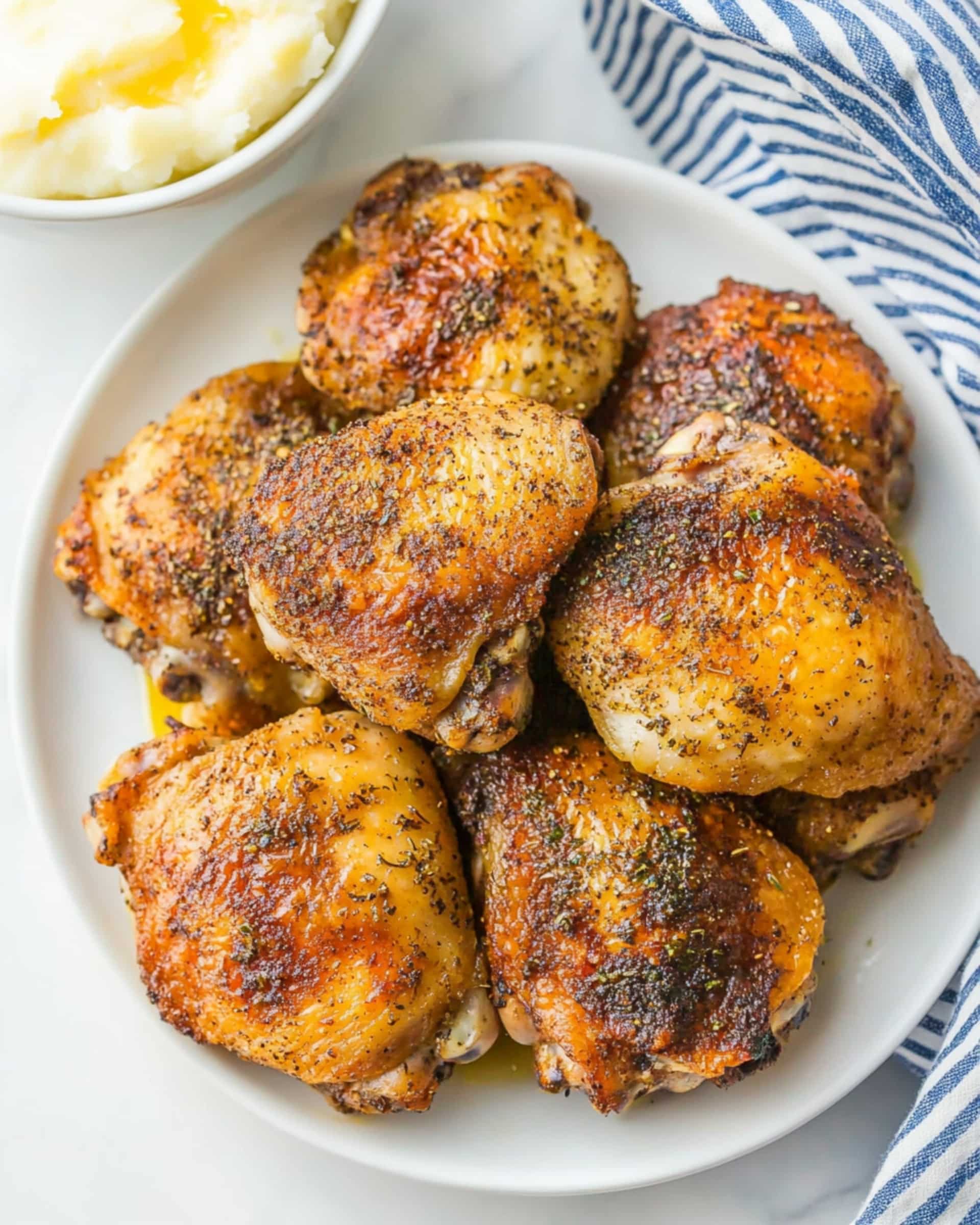 Garlic Parmesan Crispy Chicken Thighs Recipe