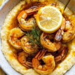 Honey Butter Cajun Shrimp with Smoked Gouda Grits Recipe