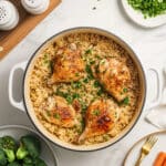 One Pot Chicken Thighs and Rice Recipe