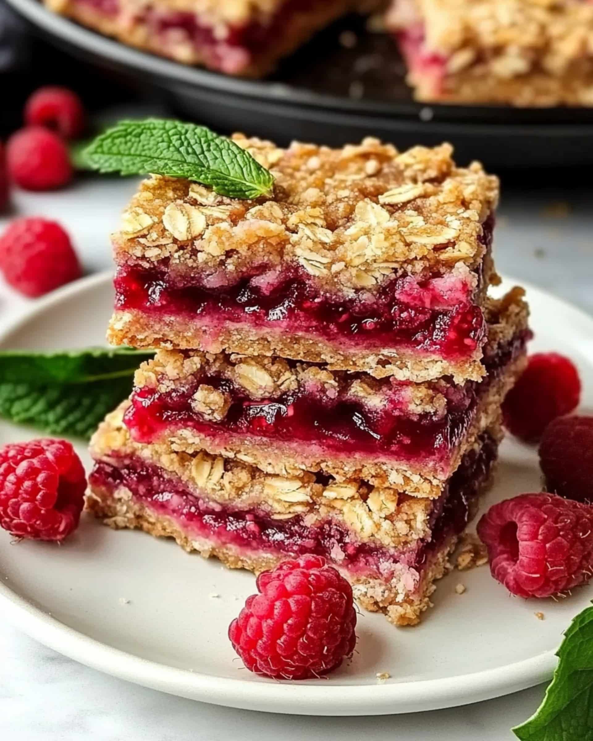 Raspberry Oatmeal Crumble Bars Recipe