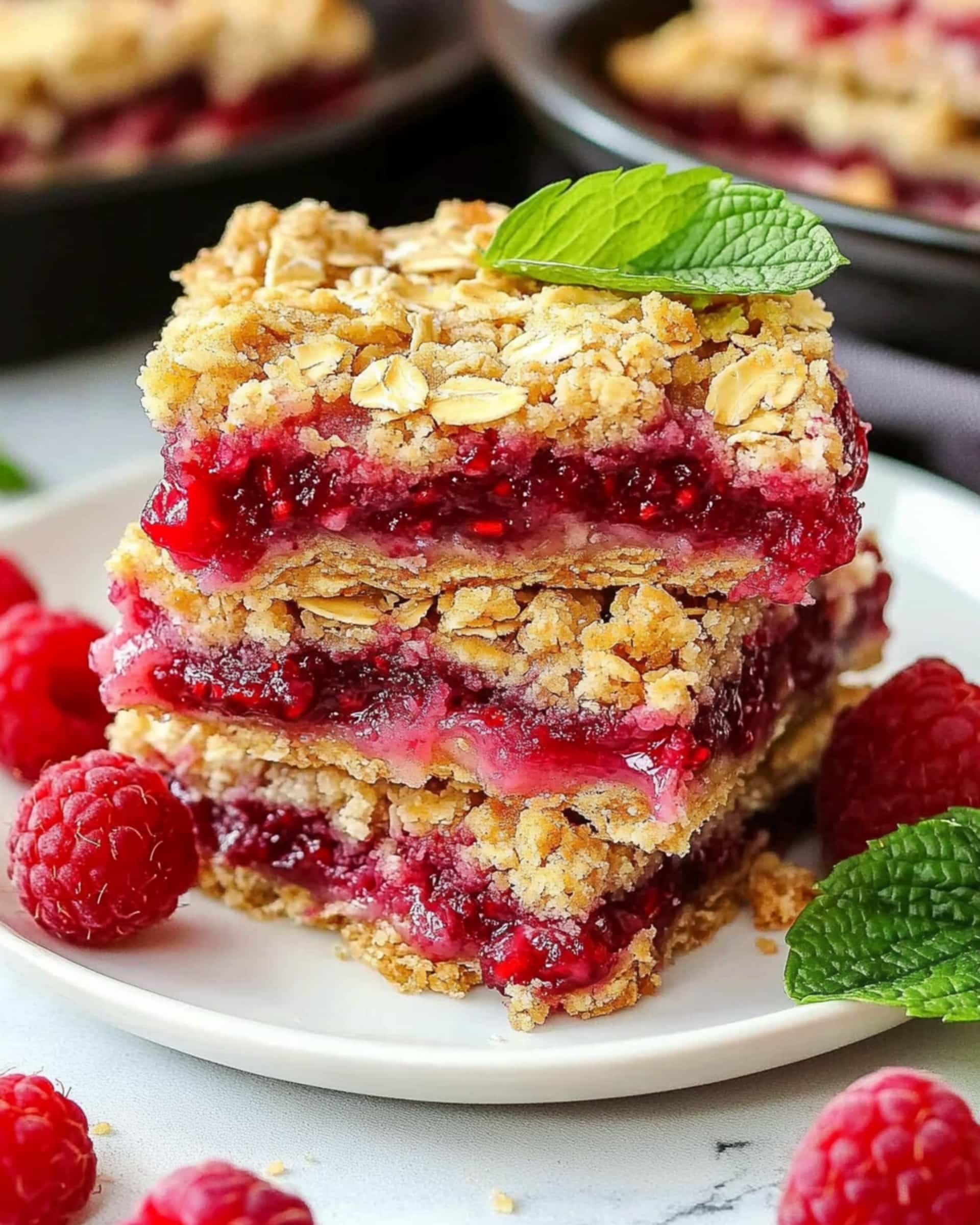 Raspberry Oatmeal Crumble Bars Recipe