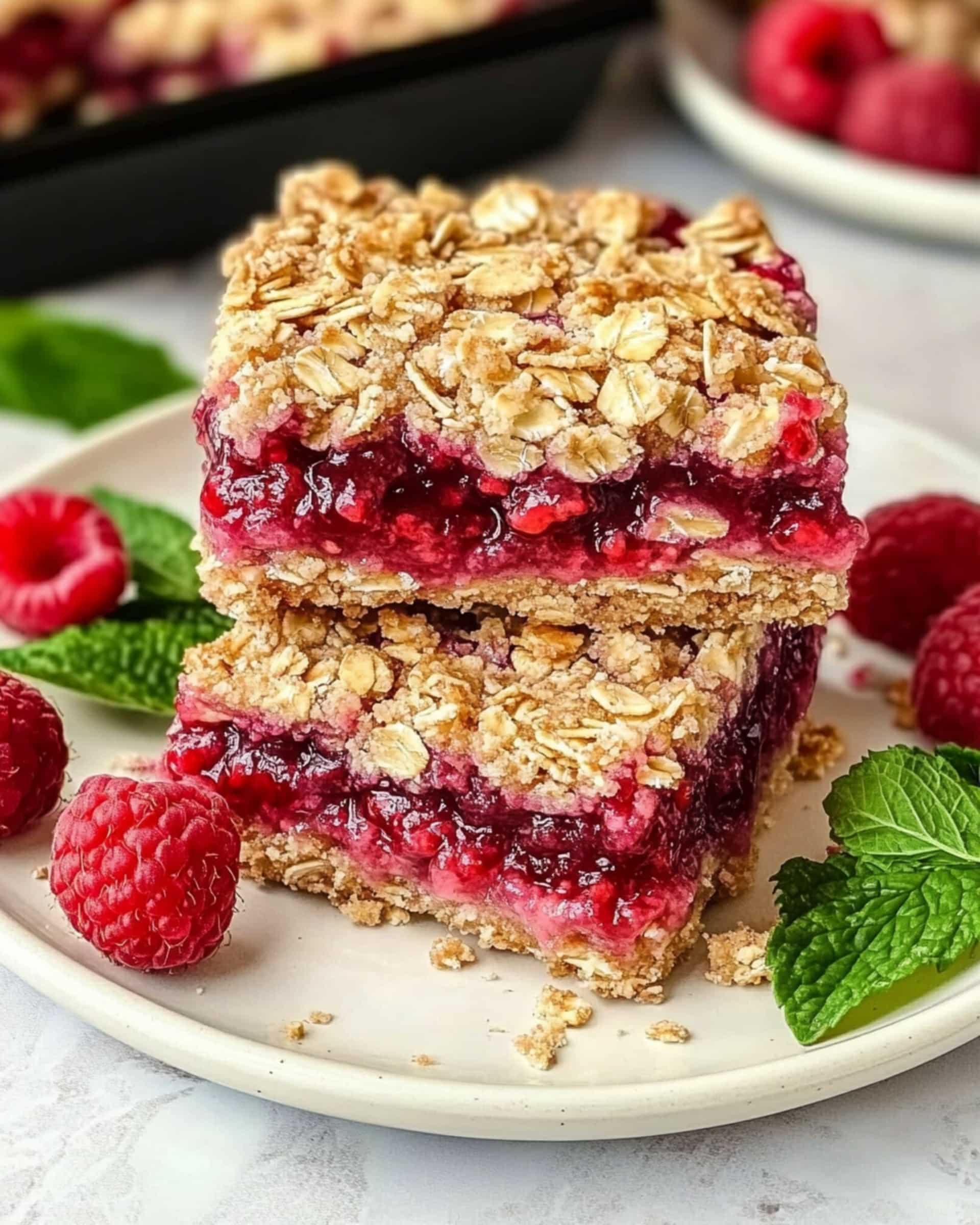 Raspberry Oatmeal Crumble Bars Recipe