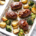 Sheet Pan Mini Meatloaves and Veggies Recipe