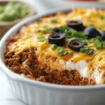 Taco Dip With Ground Beef (7 Layer Dip!) Recipe